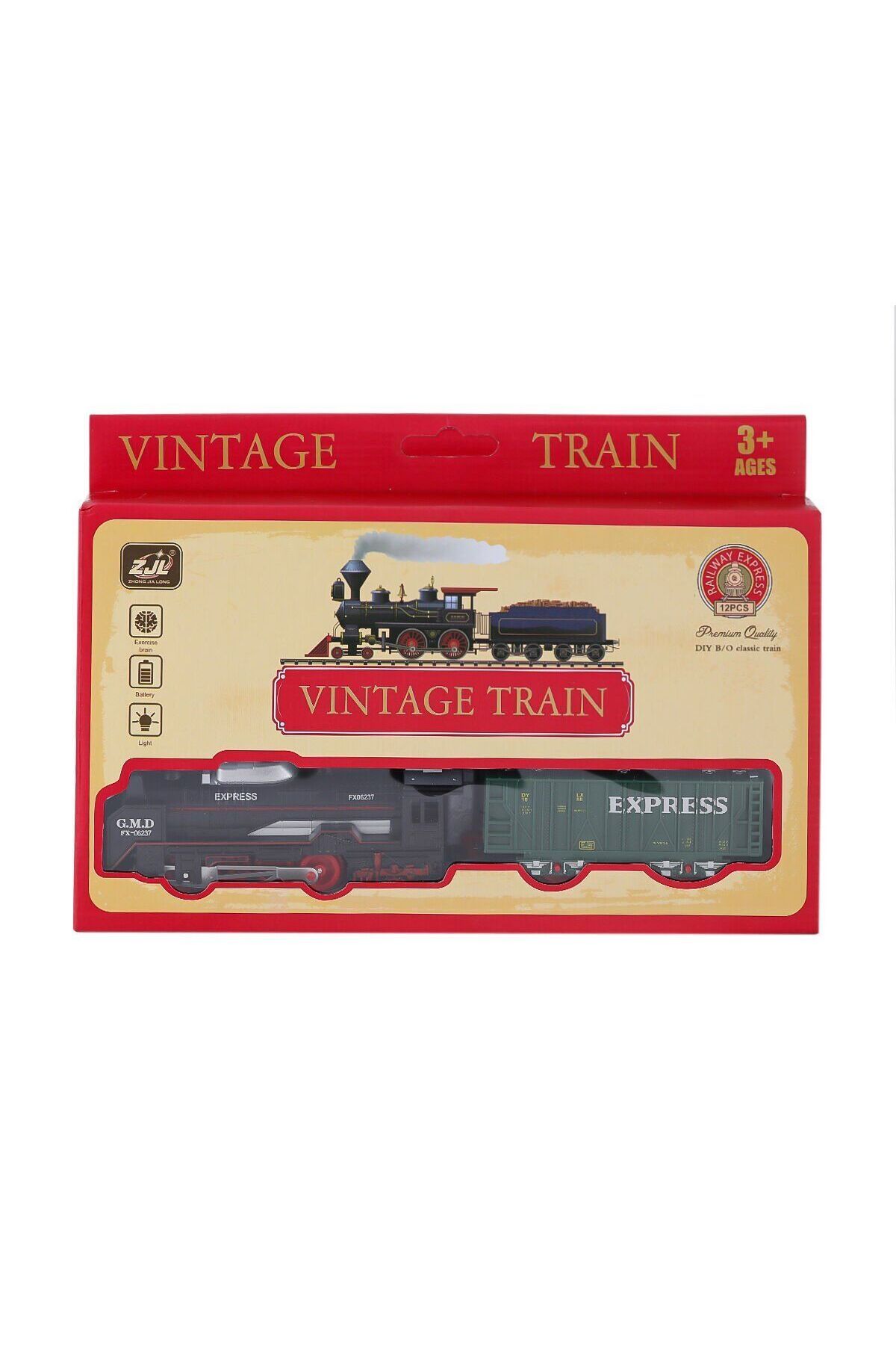 CAN OYUNCAK 5299-78 KUTULU 12 PARÇA PİLLİ TREN