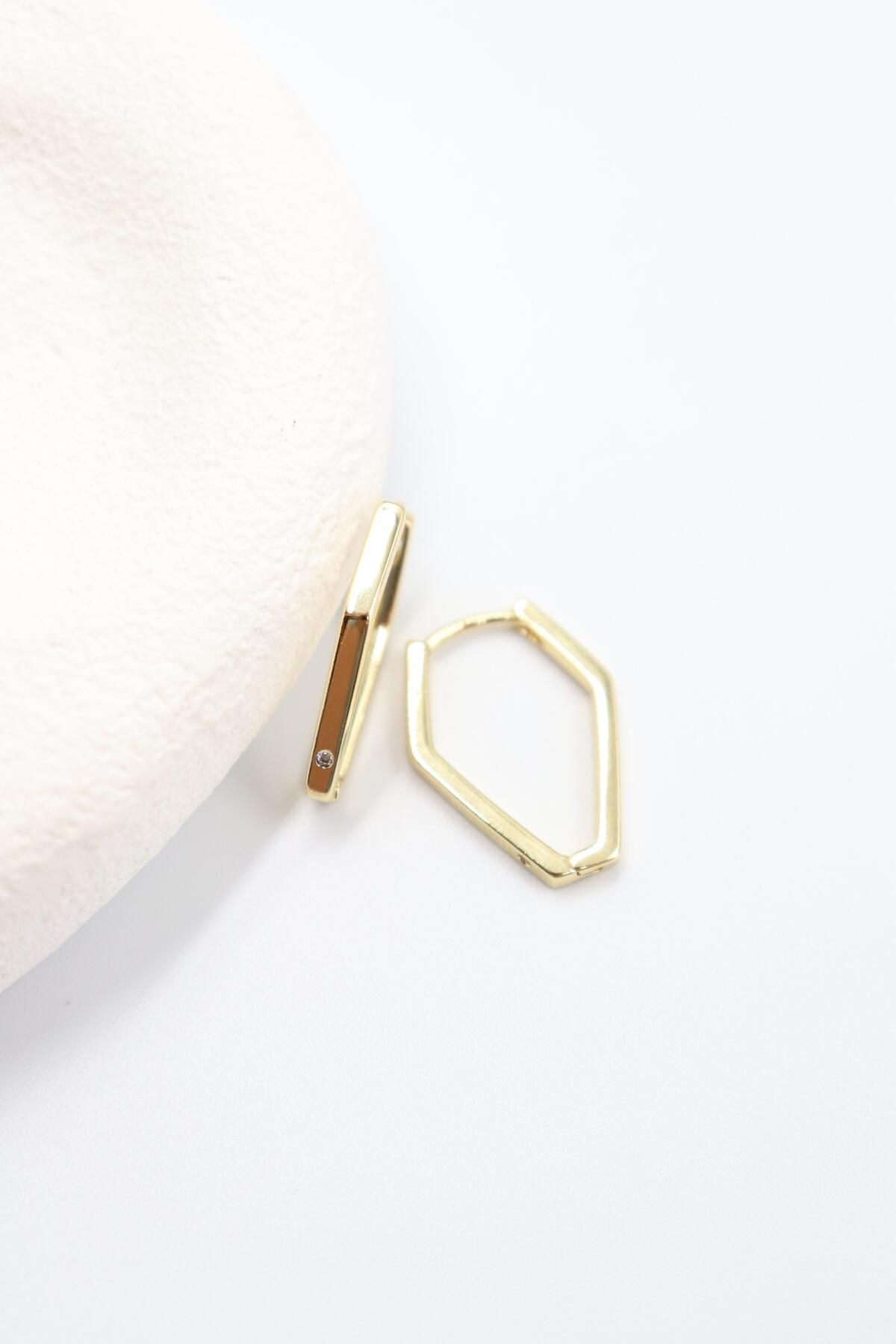 BY CANSU ACCESSORİES Eva-Luna Gold Küpe (14k)