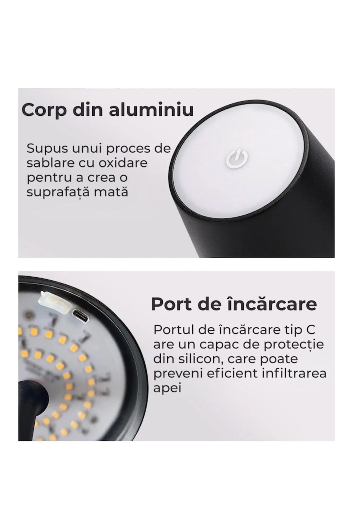varioshop-VarioShop® rechargeable touch LED table lamp, ambient lamp with touch control, sleep function 4