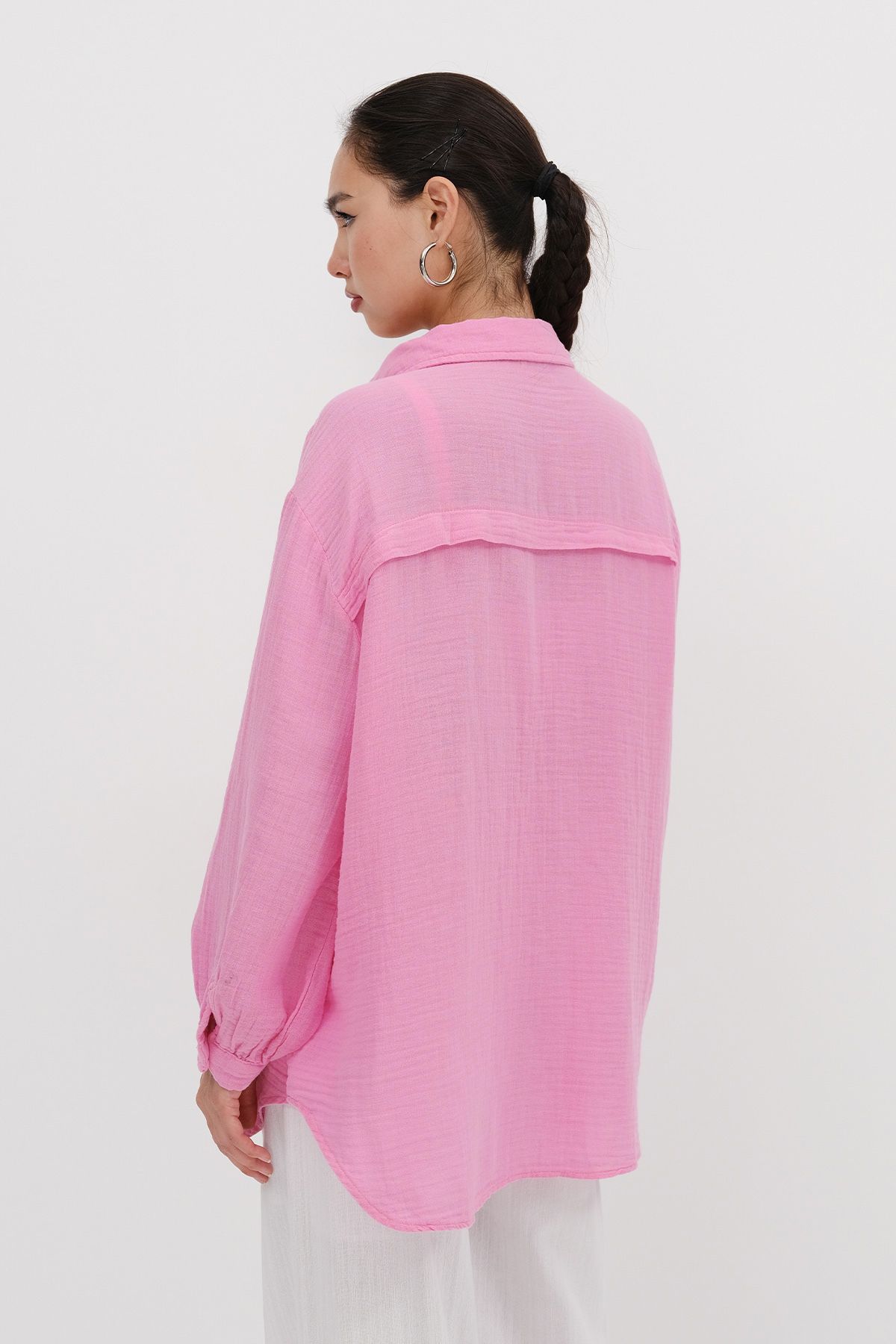 Addax-Oversize Basic πουκάμισο G2012-Y2 4