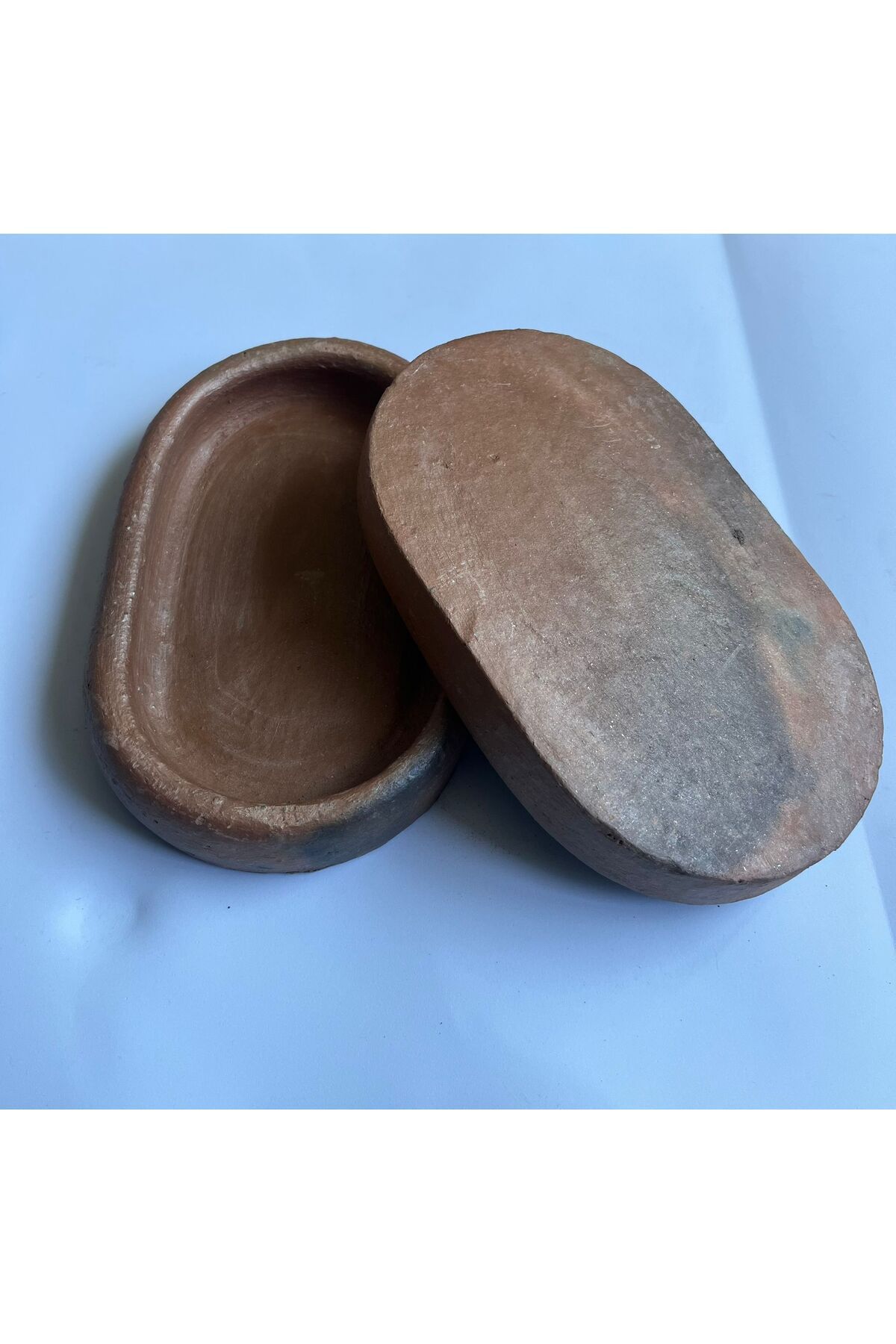 ARKERA Toprak Güveç kayık Kalın Kenar 1 porsiyon 20 cm (2 adet)
