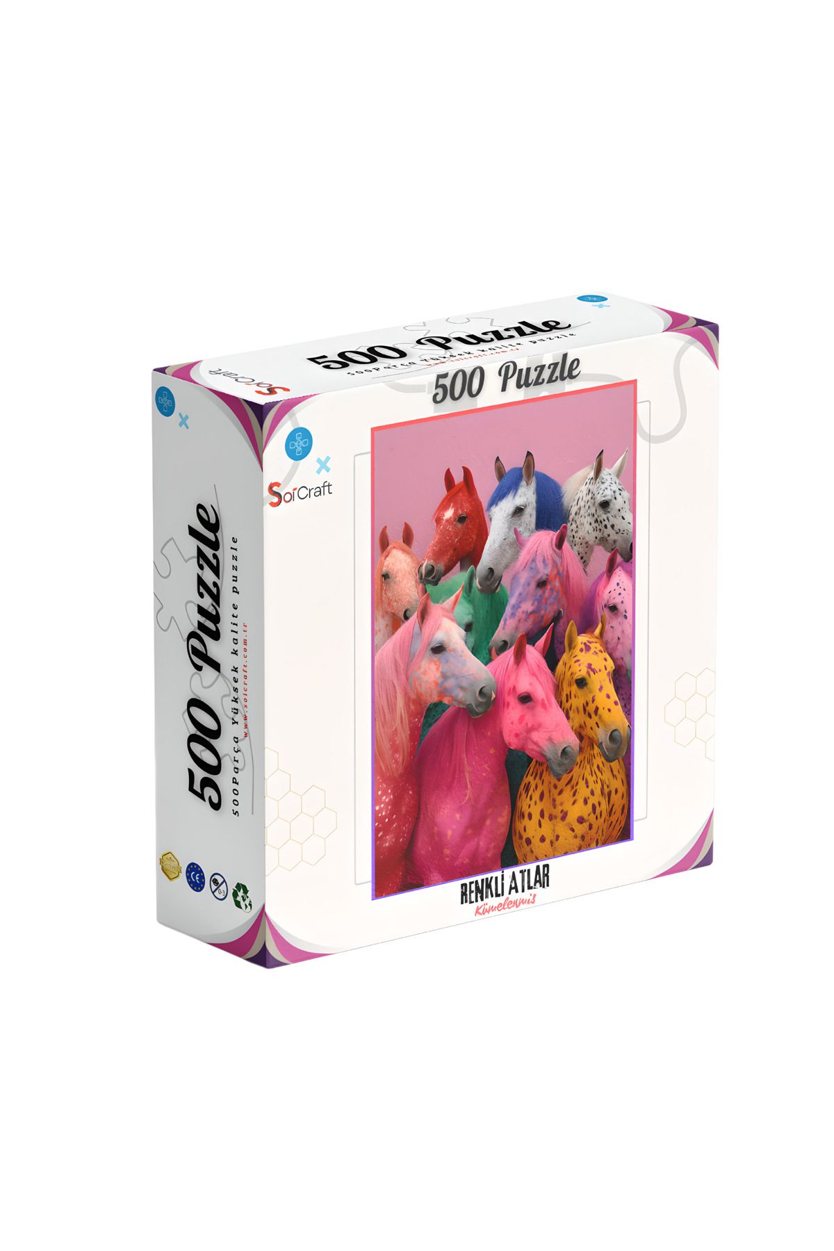 Soi Craft 500 Parça Puzzle Renkli Atlar