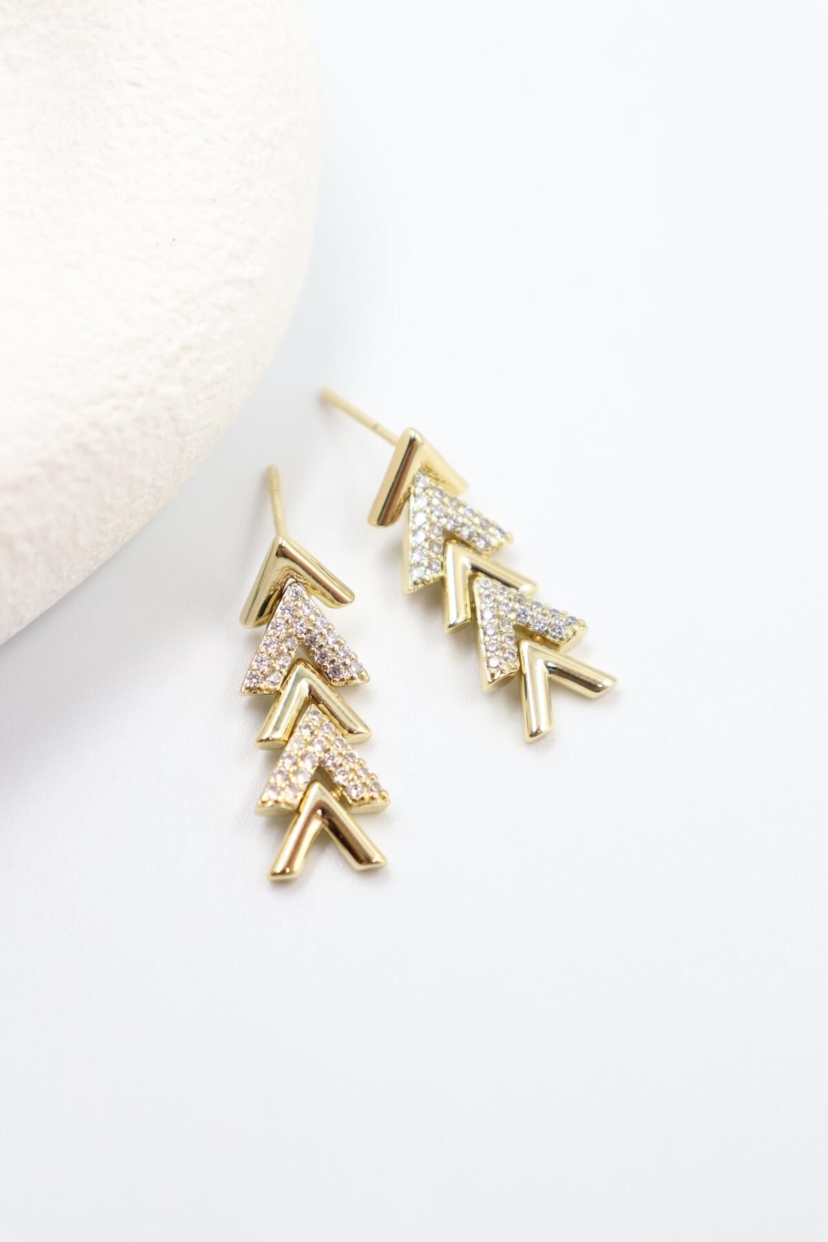 BY CANSU ACCESSORİES Beatrice Gold Küpe (14k)