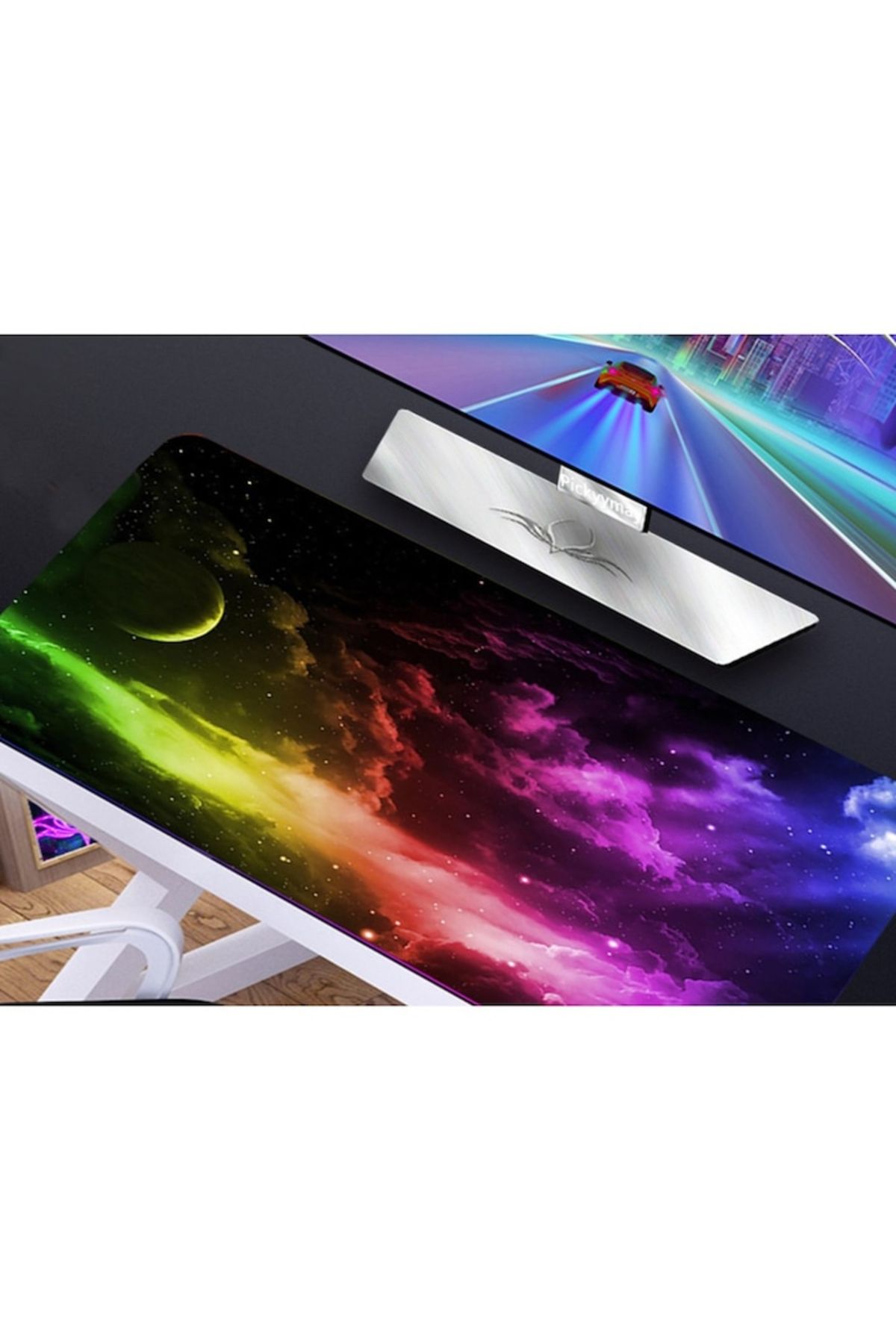 varioshop-VarioShop® gaming mousepad, cosmos model, made of flexible, non-stick material, r 9