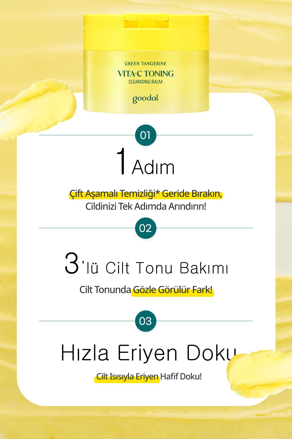 پاک کننده آرایش استخراج نارنگی سبز تمیز کردن WAITH GOODAL GREEN TANGERINE VITA C TONING CLEANSING CALM Goodal