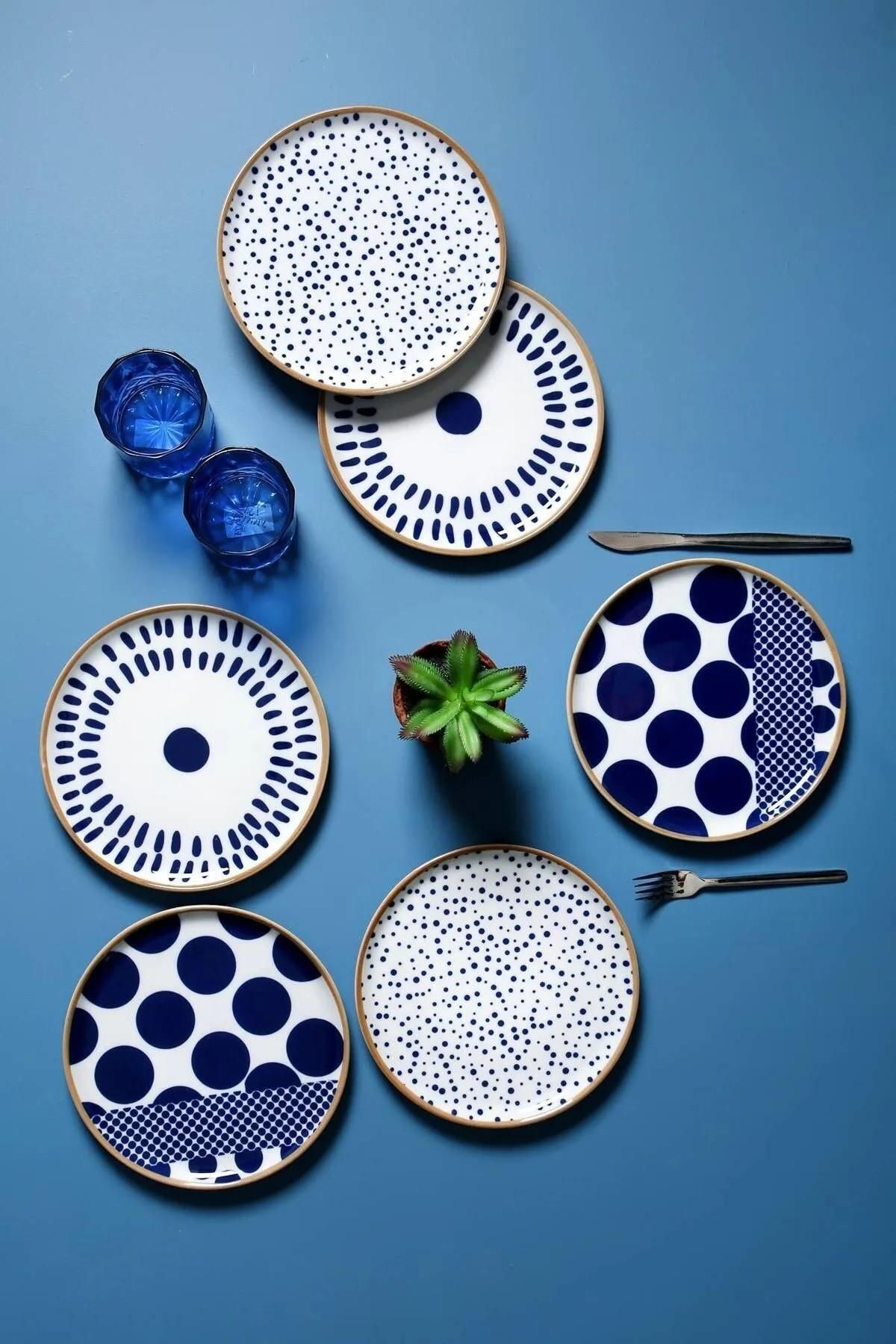 Porland Spotty 6 Kişilik Pasta Takımı 20CM