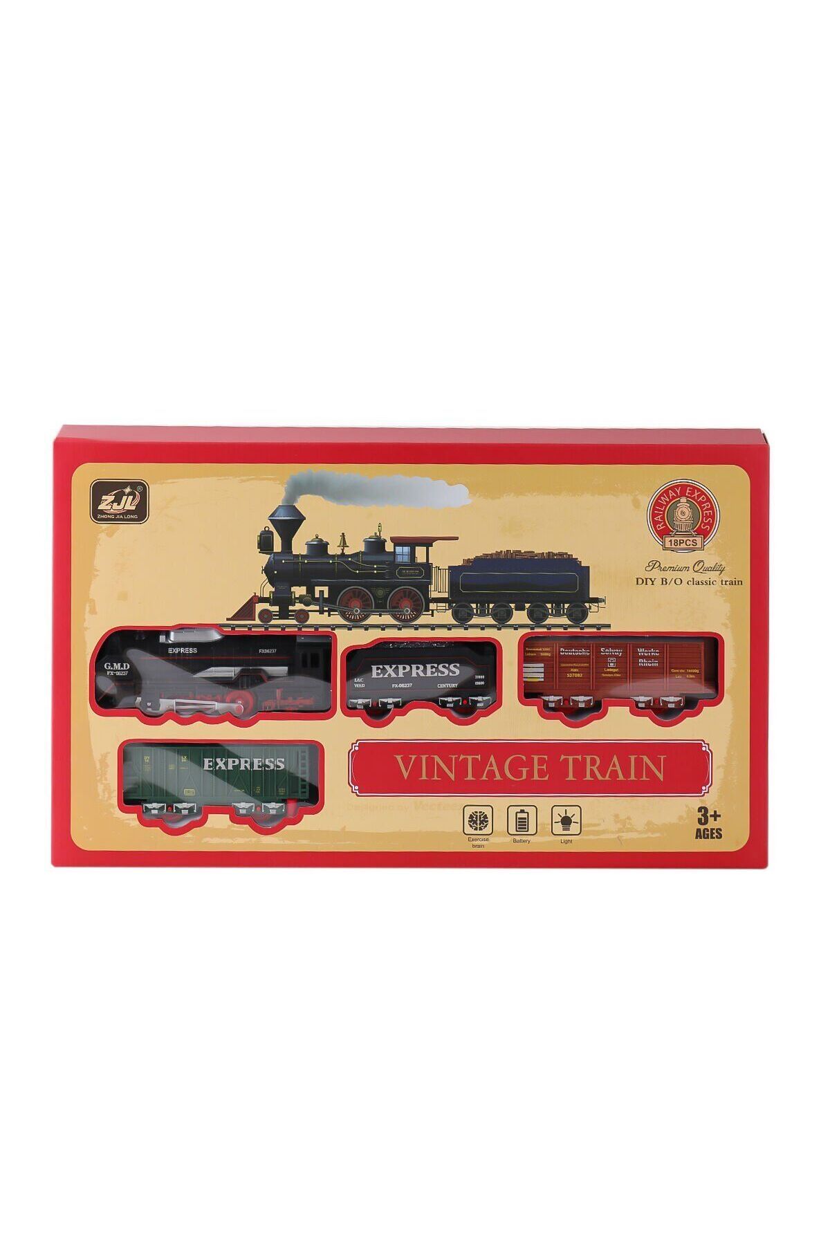 CAN OYUNCAK 5299-69 Işıklı Tren 18 Parça