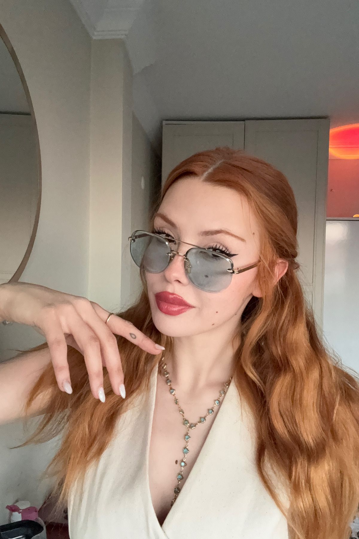 FALAN EYEWEAR Mivo Kadın Güneş Gözlüğü Turkuaz Degrade