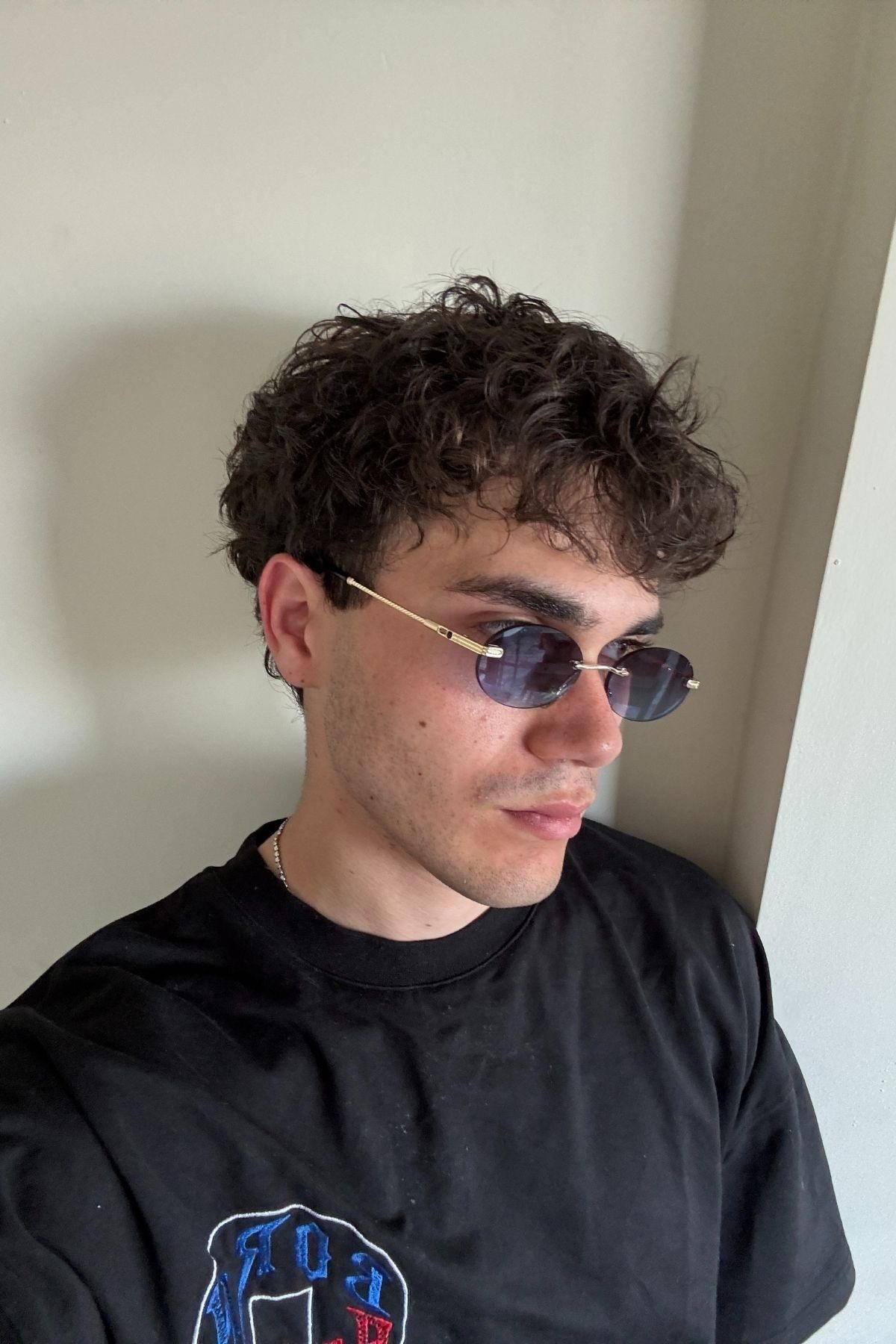 FALAN EYEWEAR Elarin Erkek Güneş Gözlüğü Mavi Degrade