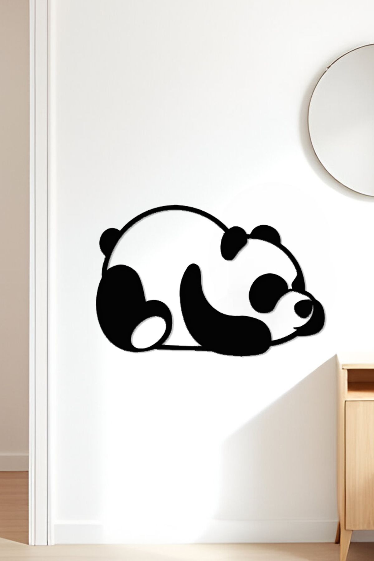 oalpo Uykucu Panda Modern Dekoratif Tablo, Dolap, Duvar ve Kapı Üzerine Uygun, 3D Baskı, 20cm
