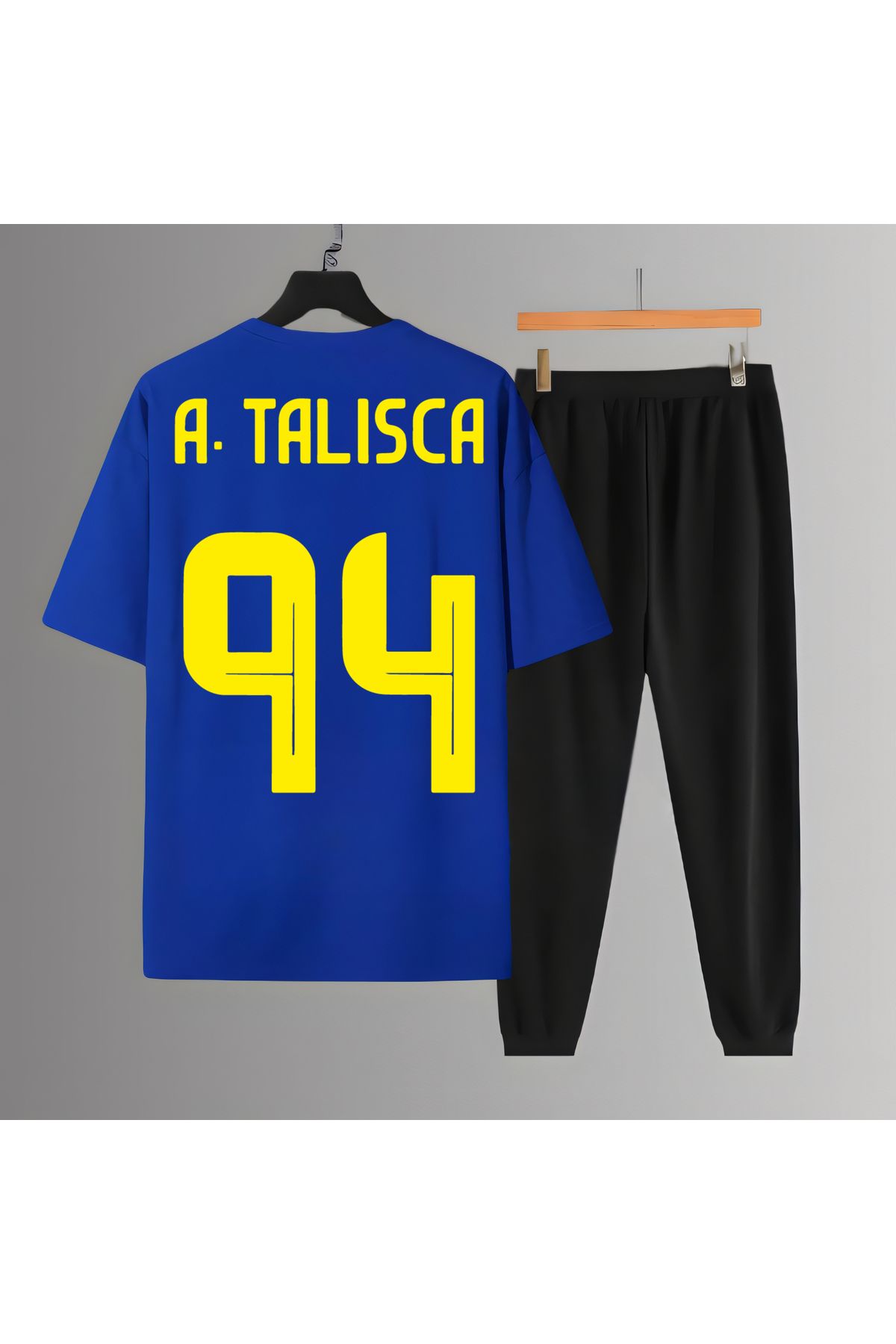 Biy Store Talisca futbol sırt forma baskılı unisex mavi kısa kollu tişört t-shirt eşofman takımı