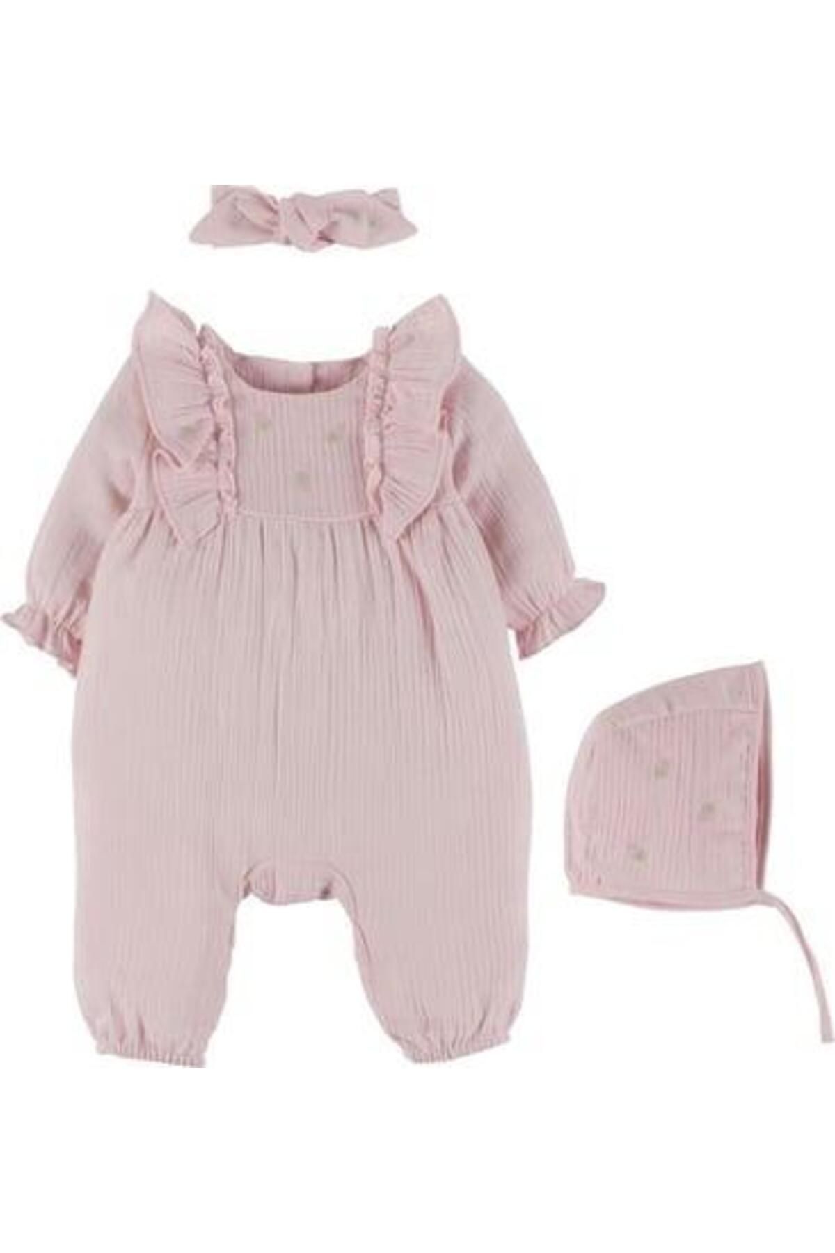 İDİL BABY İdilbaby Kız Bebek 3'lü Tulum Takım