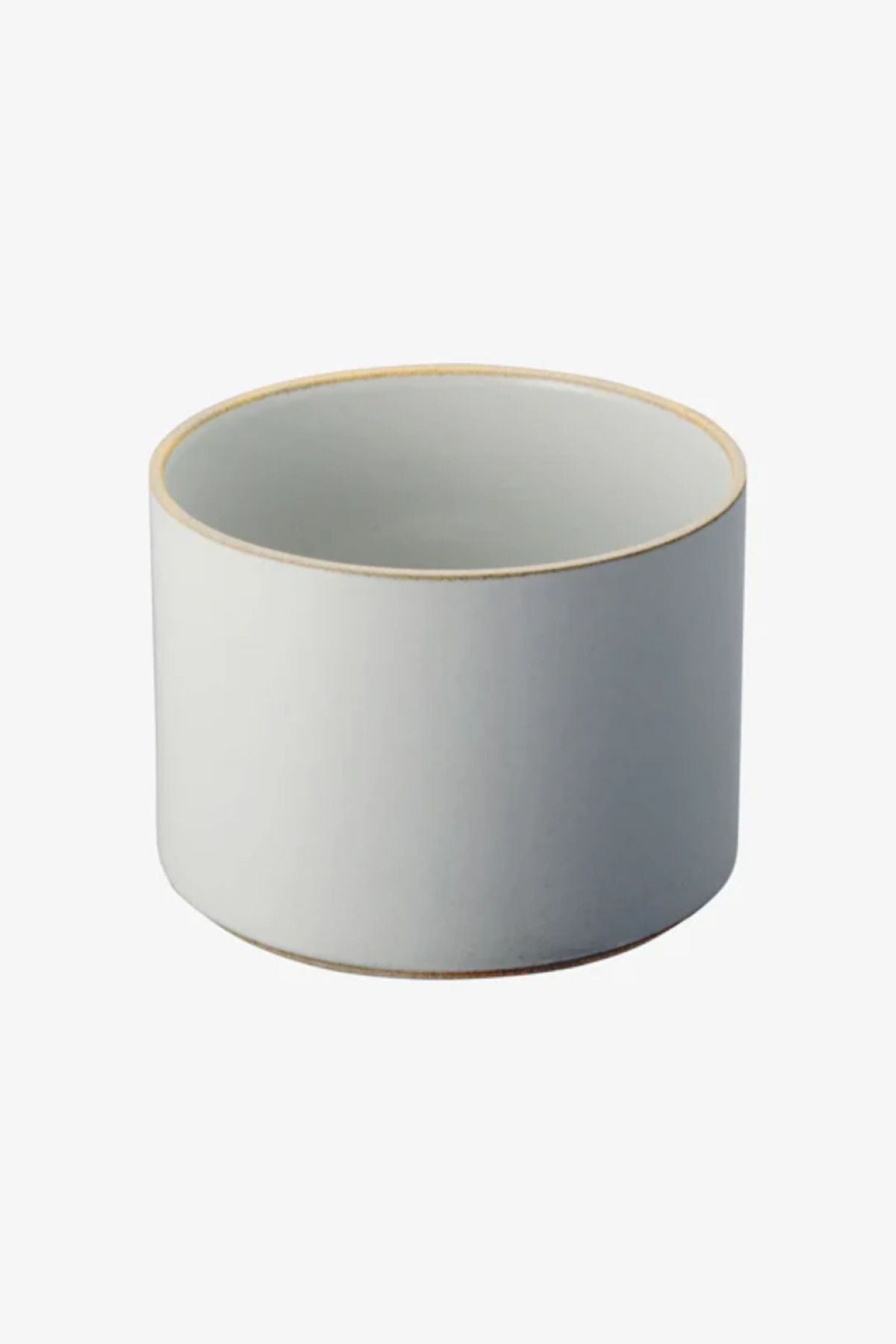 HASAMI PORCELAIN 14,5 cm Parlak Gri Saksı İstiflenebilir Seramik Tasarım