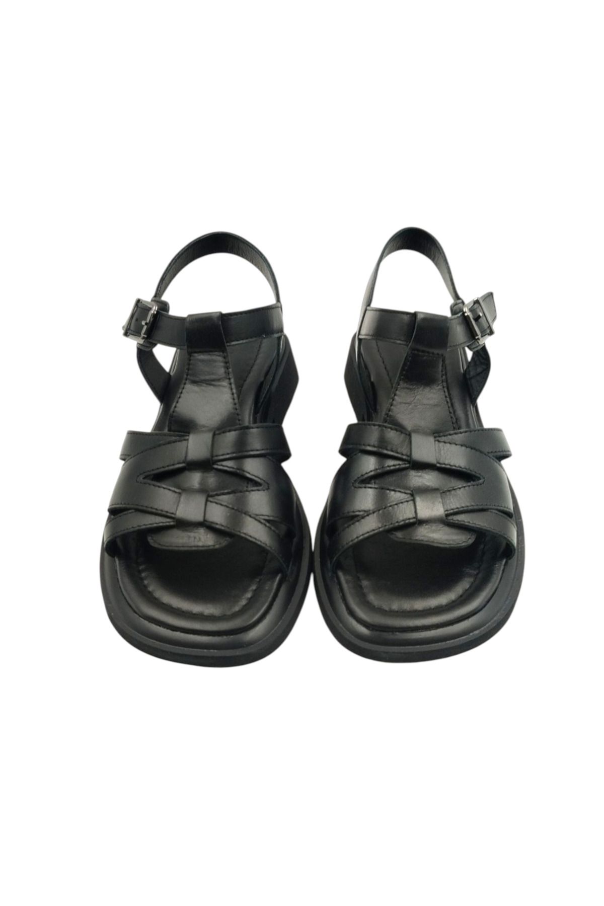 Escarpinshoes KADIN HAKİKİ DERİ BANTLI ŞIK GÜNLÜK SANDALET
