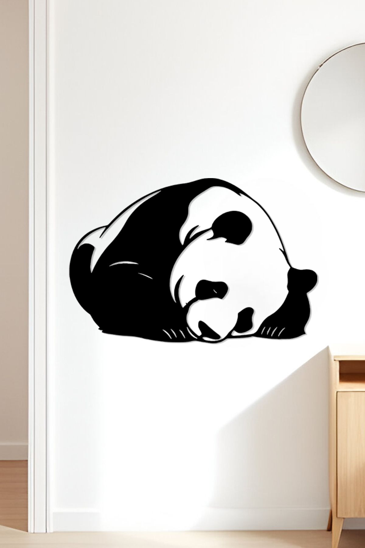 oalpo Uykucu Panda Modern Dekoratif Tablo, Dolap, Duvar ve Kapı Üzerine Uygun, 3D Baskı, 20cm