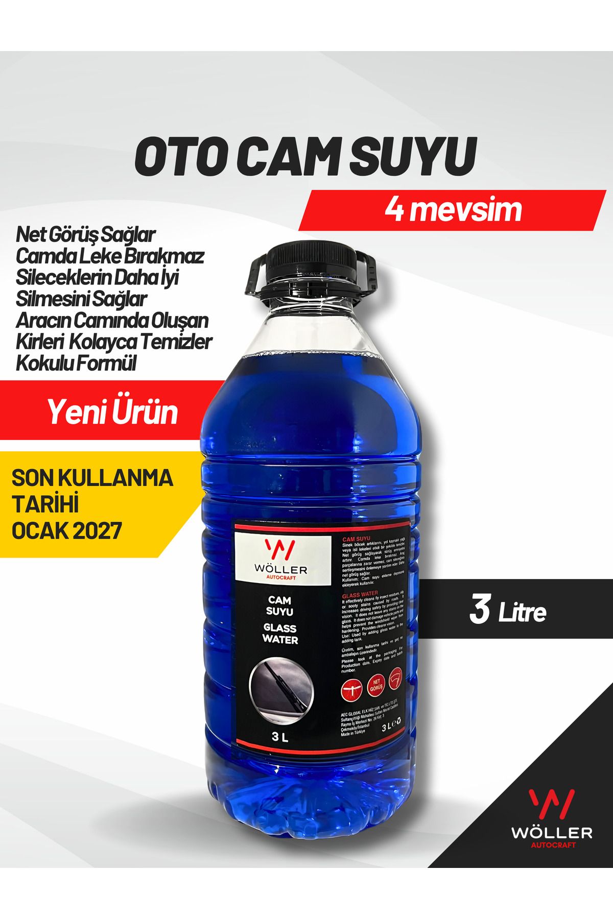 wöller Oto Cam Suyu 3 Lt. 4 Mevsim