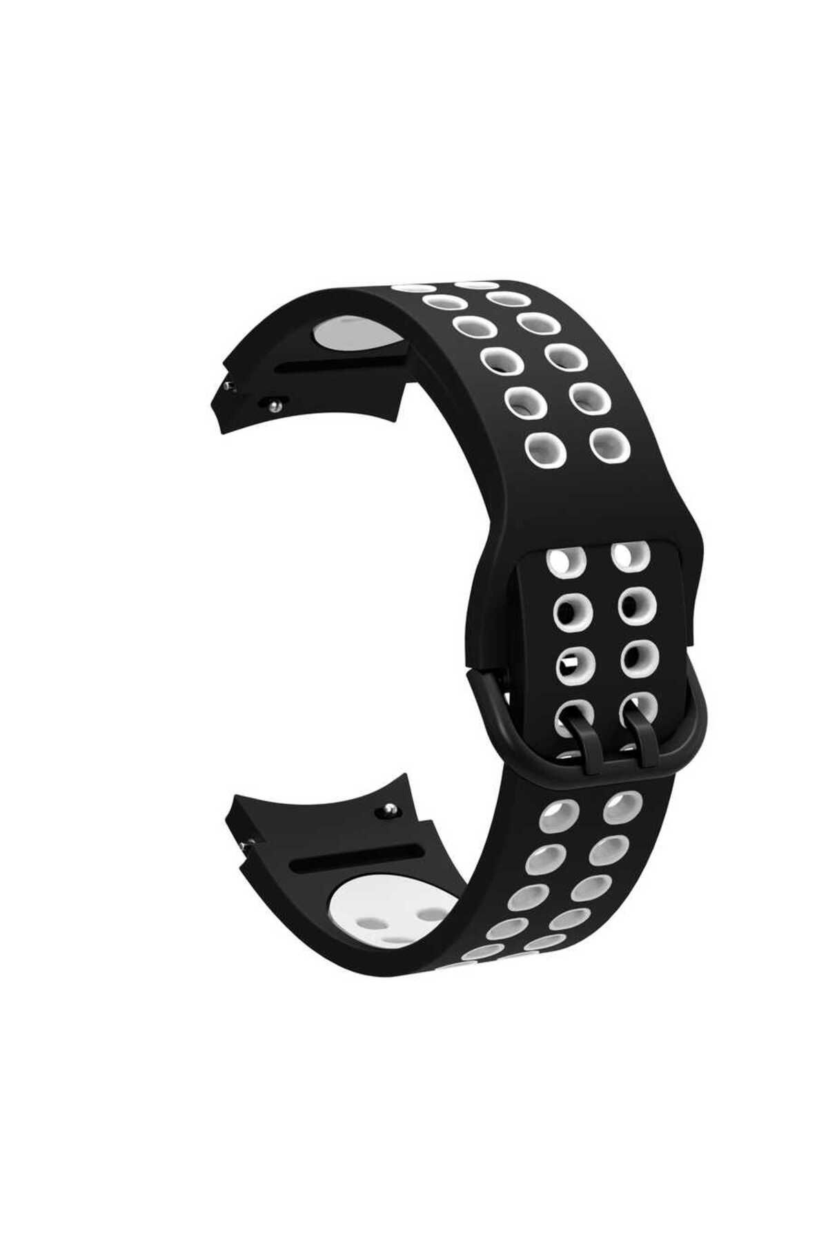 Forzacase Samsung Galaxy Watch 5 40mm ile uyumlu Çift Renk Delikli Silikon Kordon Kayış - FC1049