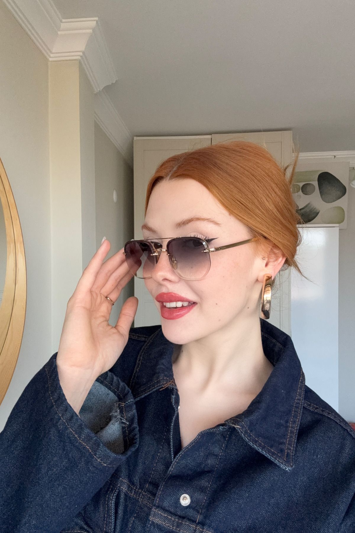 FALAN EYEWEAR Mivo Kadın Güneş Gözlüğü yeşil degrade