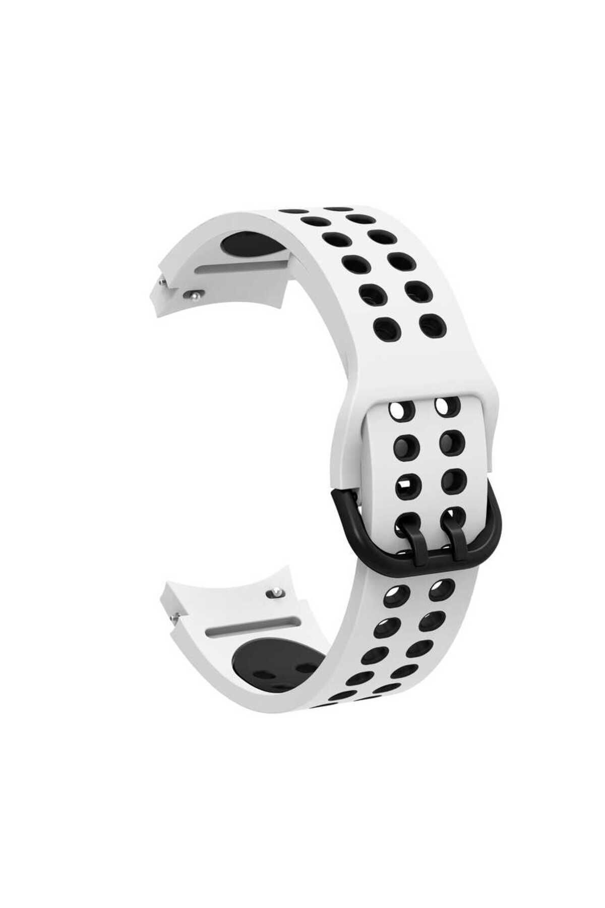 Forzacase Samsung Galaxy Watch 5 40mm ile uyumlu Çift Renk Delikli Silikon Kordon Kayış - FC1049