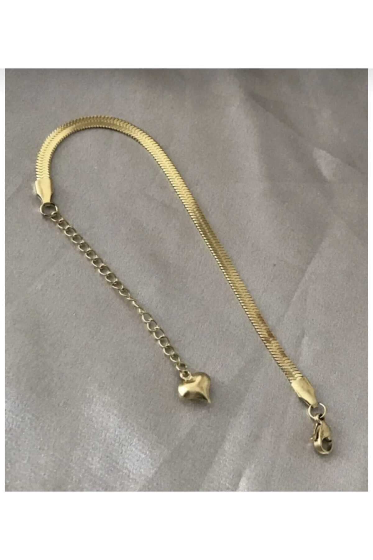 DerinSteelStyle Çelik Gold İtalyan Zinciri Halhal