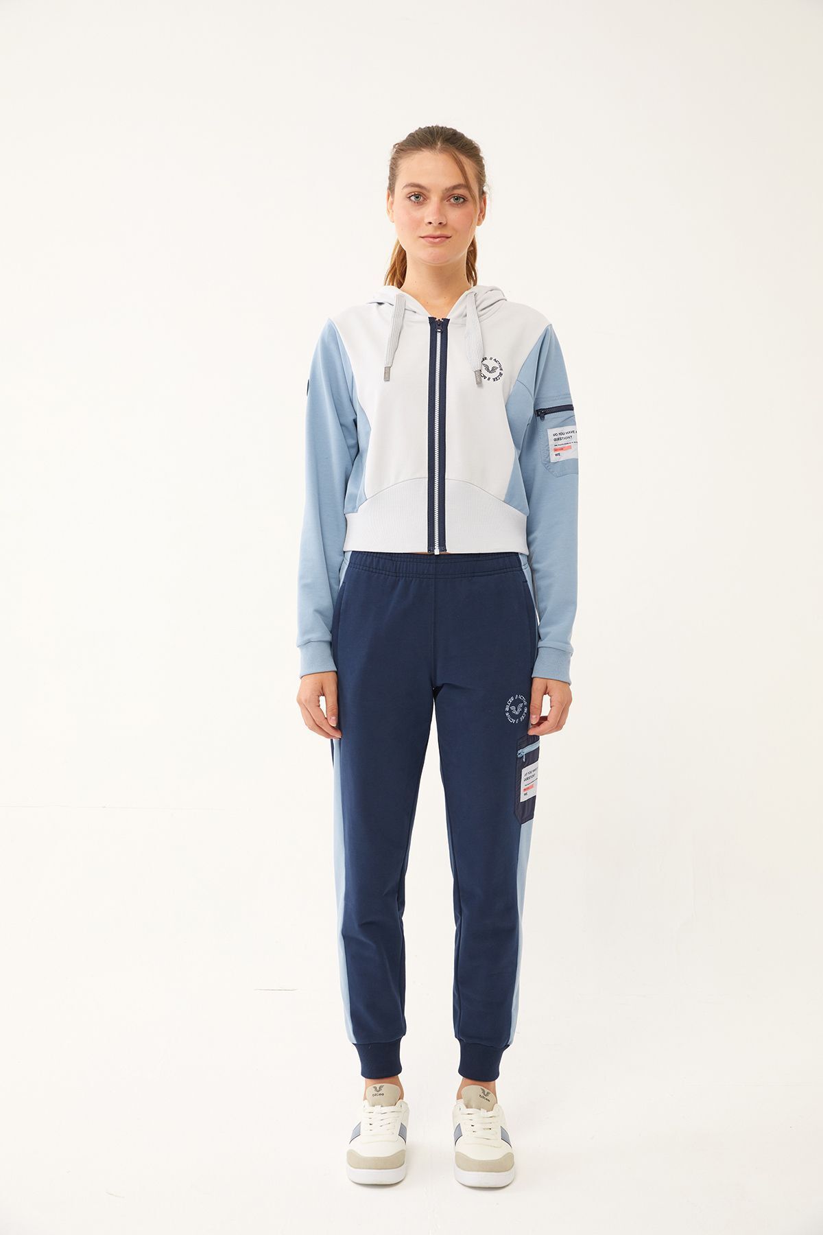 aradimtaradim Kadın Gri Pamuklu Fashion Eşofman Takım 1529