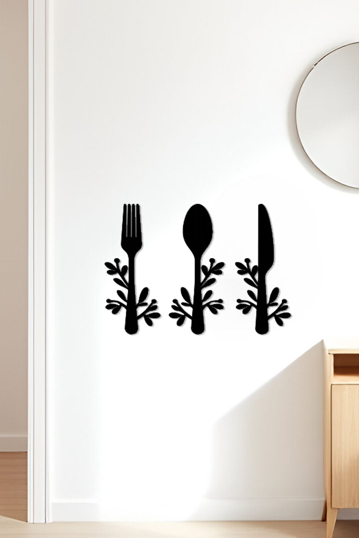 oalpo Mutfak Modern Dekoratif Tablo, Dolap, Duvar ve Kapı Üzerine Uygun, 3D Baskı, 20cm