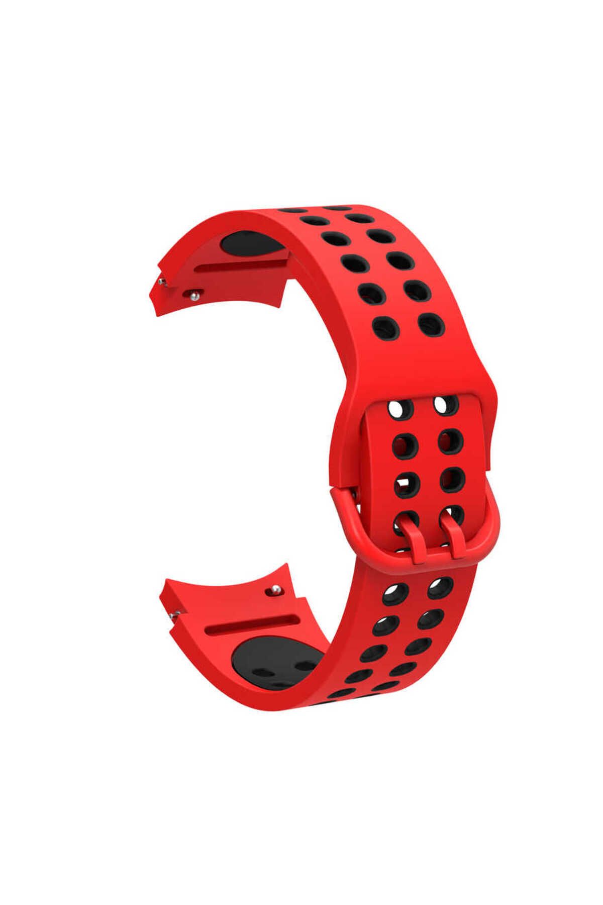 Forzacase Samsung Galaxy Watch 5 44mm ile uyumlu Çift Renk Delikli Silikon Kordon Kayış - FC1049