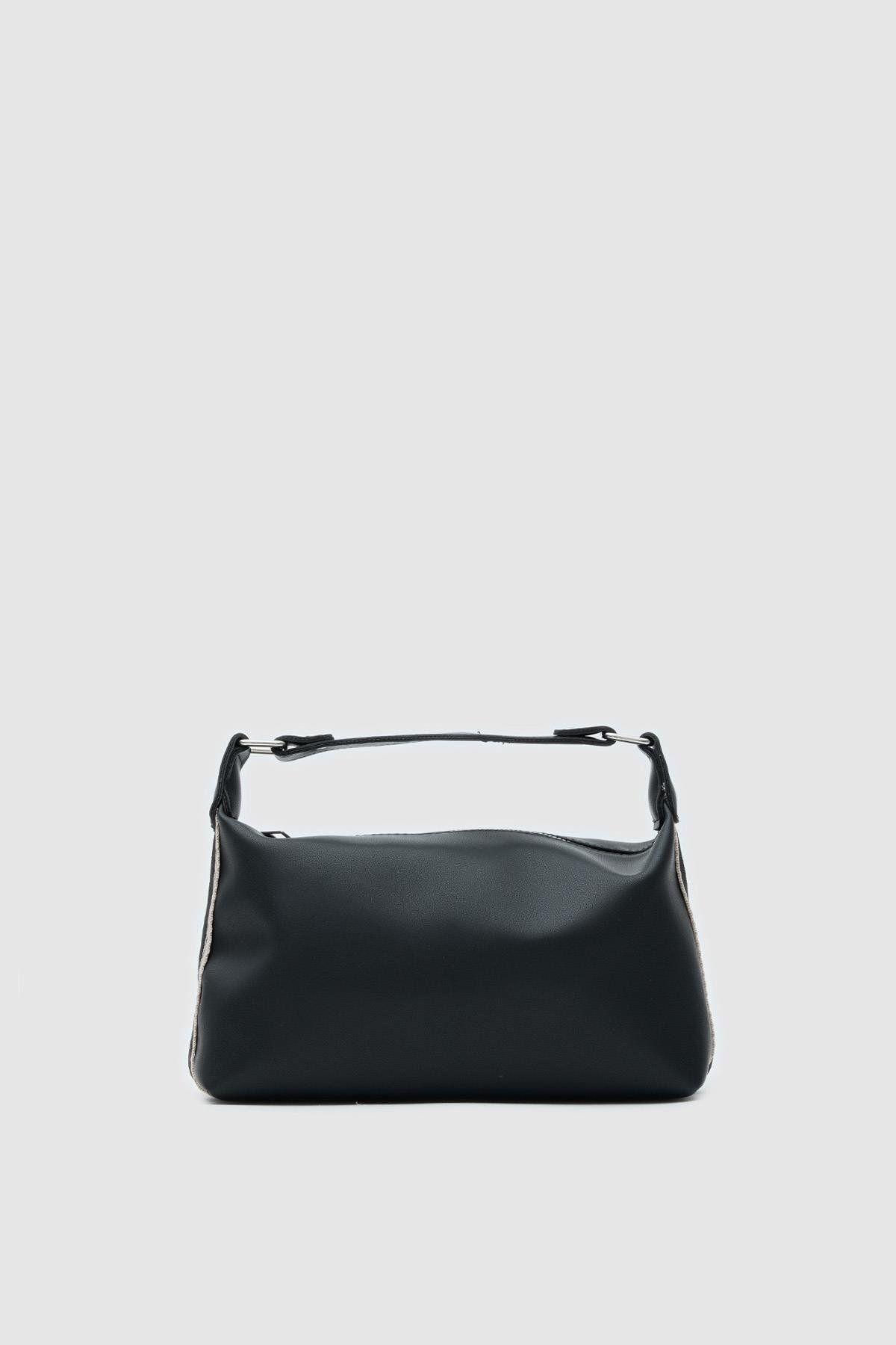 Shule Bags Elu Deri Siyah El ve Çapraz Çanta