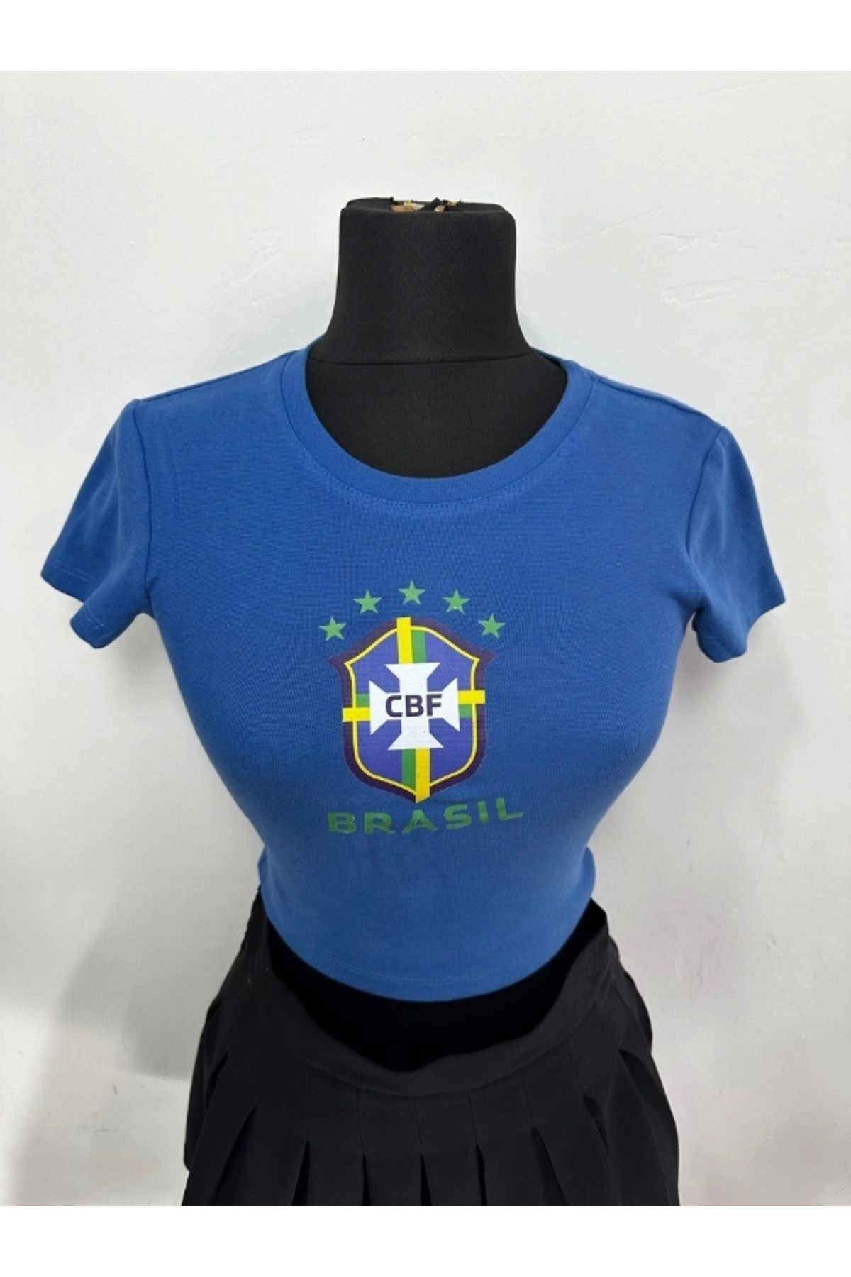 1blood Brasil Logolu Mavi Crop