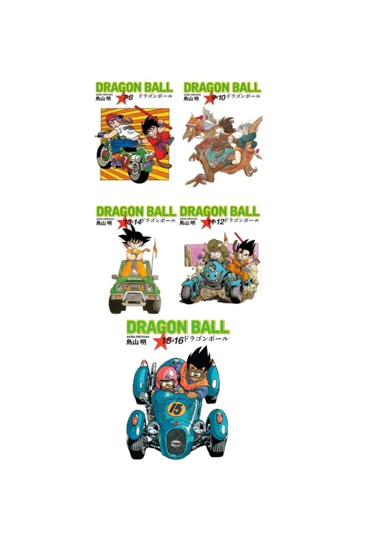 Gerekli Şeyler Yayıncılık Dragon Ball 7&8 - 9&10 - 11&12 - 13&14 - 15&16 Manga Seti (5 KİTAP)