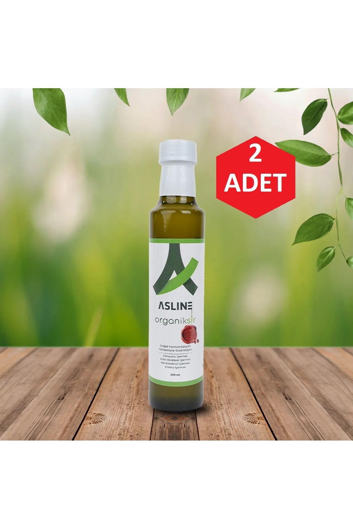 asline Organiksir Organik Sirke Doğal Fermantasyon Yöntemiyle Üretilmiştir 250 ml 2 ADET