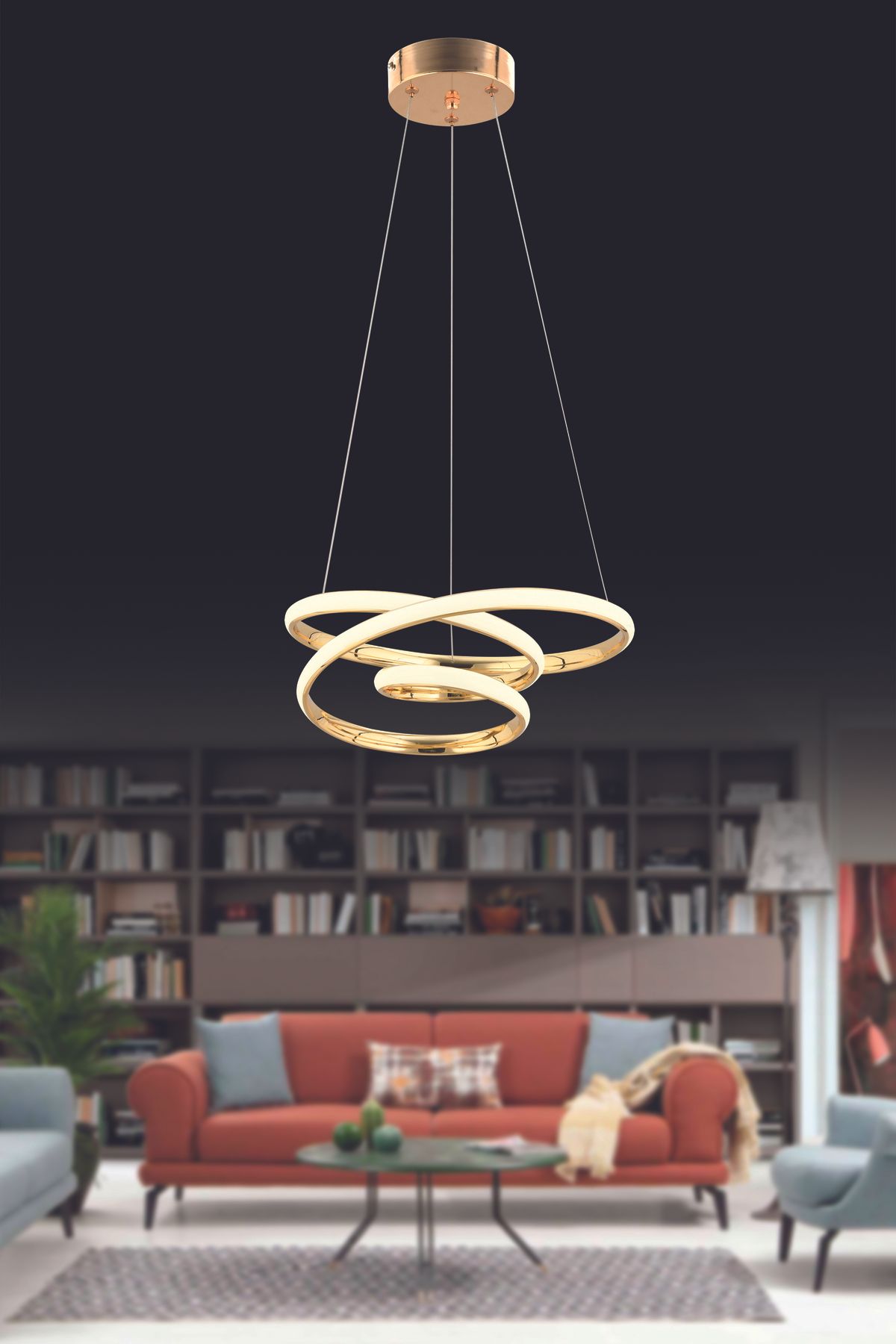 İstanbul Avize İstanbul Avize Gold meri Beyaz Power Ledli Modern Led Avize