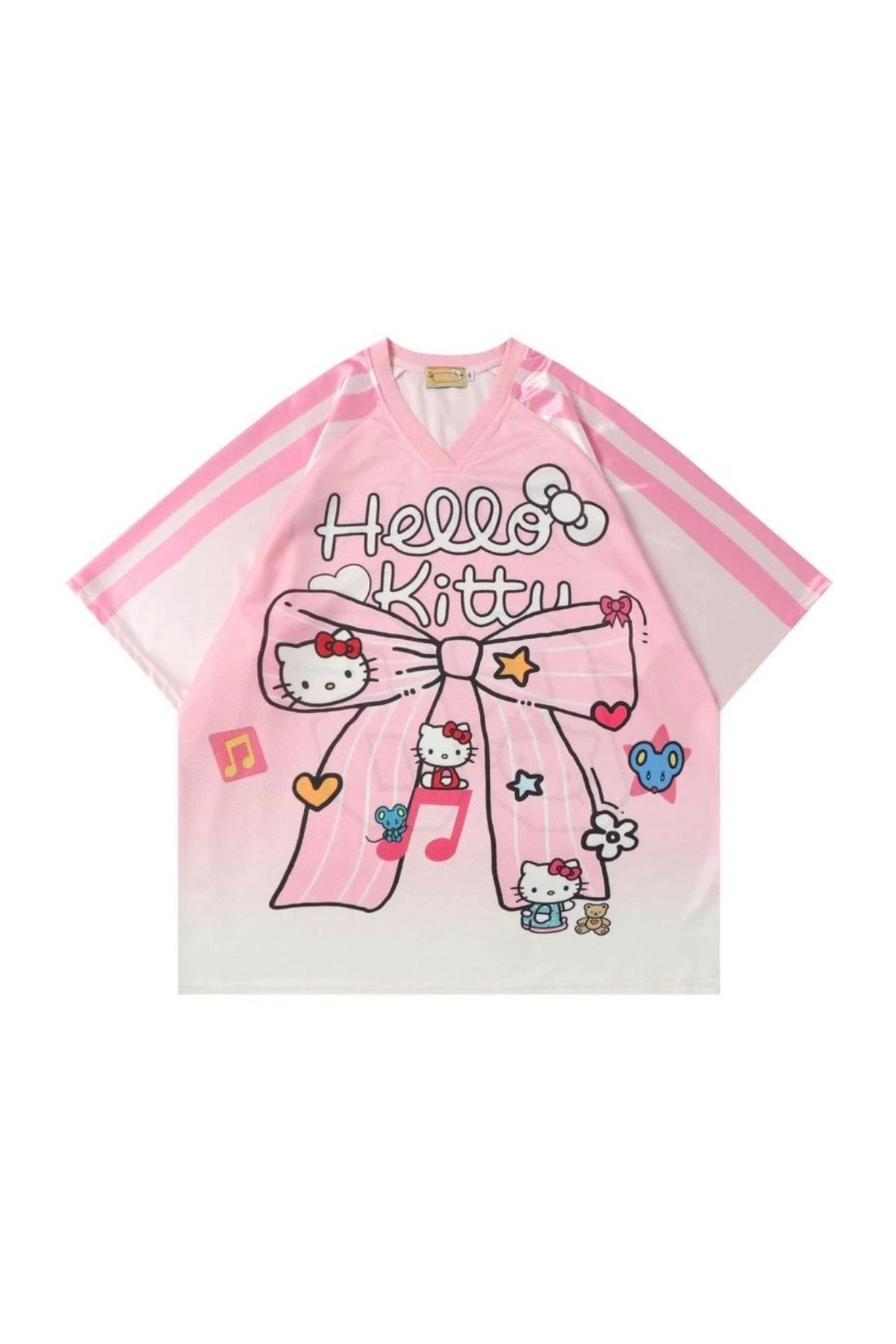 1blood Ribbon Hello Kitty Detail Jersey Forma T-shirt