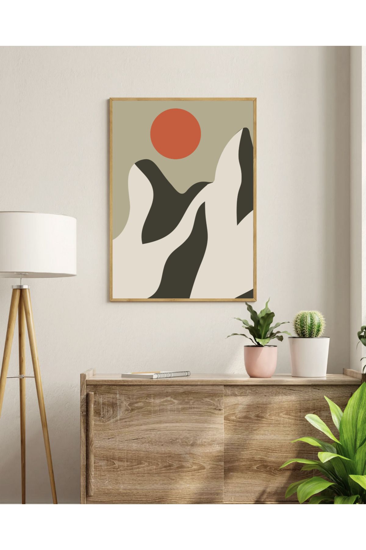 Tuba Decor Tek parça Ahşap Çerçeve Görünümlü MDF Tablo