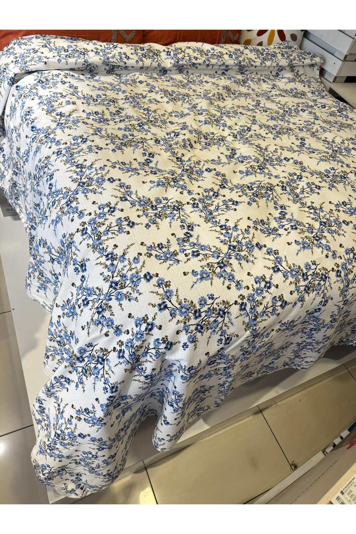 ŞENER HOME-Plum Branch Pattern Printed 200X240 Cm. Double (Battal) Single Pike 6