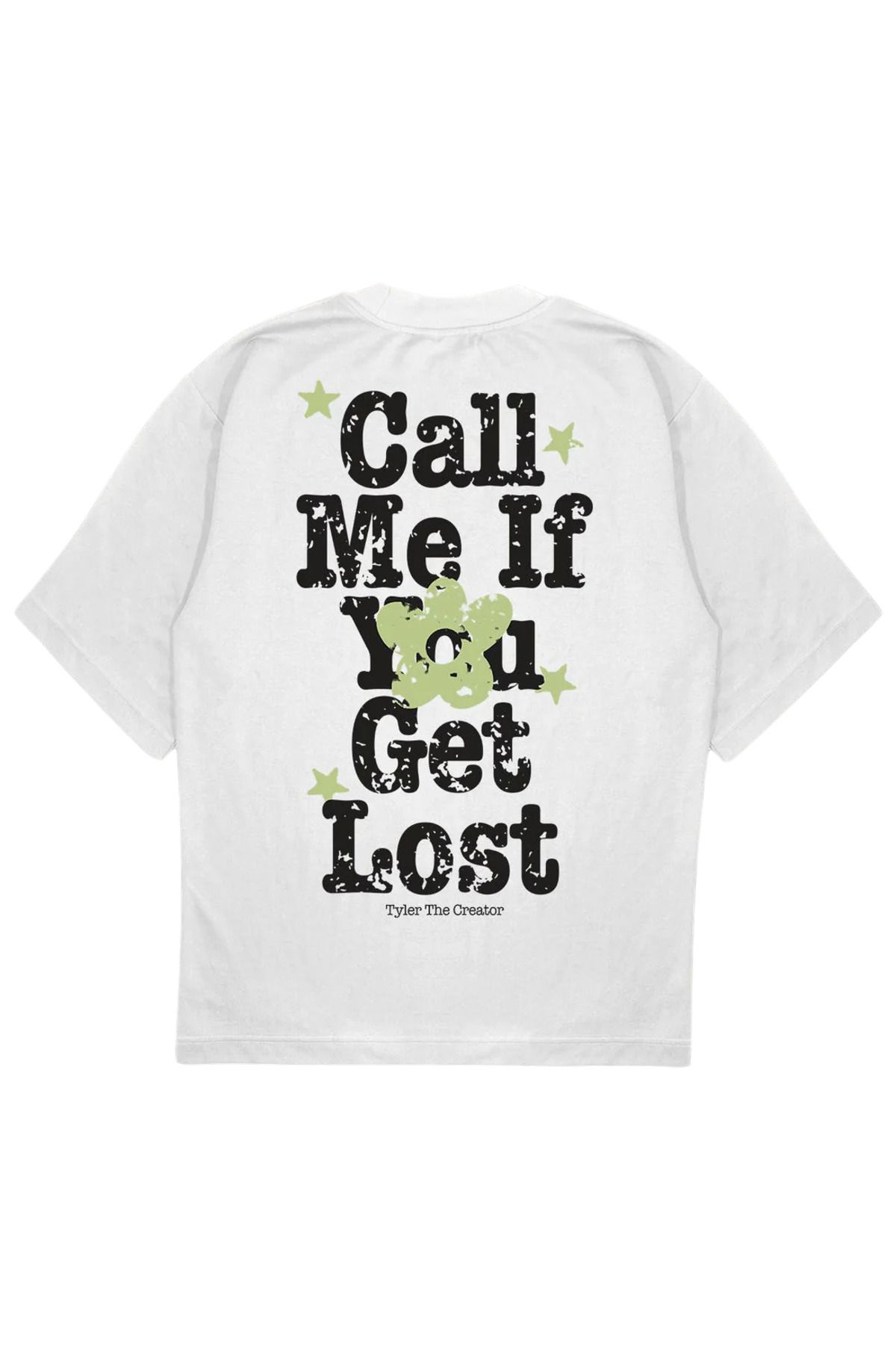 SVART WEAR TTC CALL ME T-Shirt OVERSIZE tişört call me if you get lost beyaz