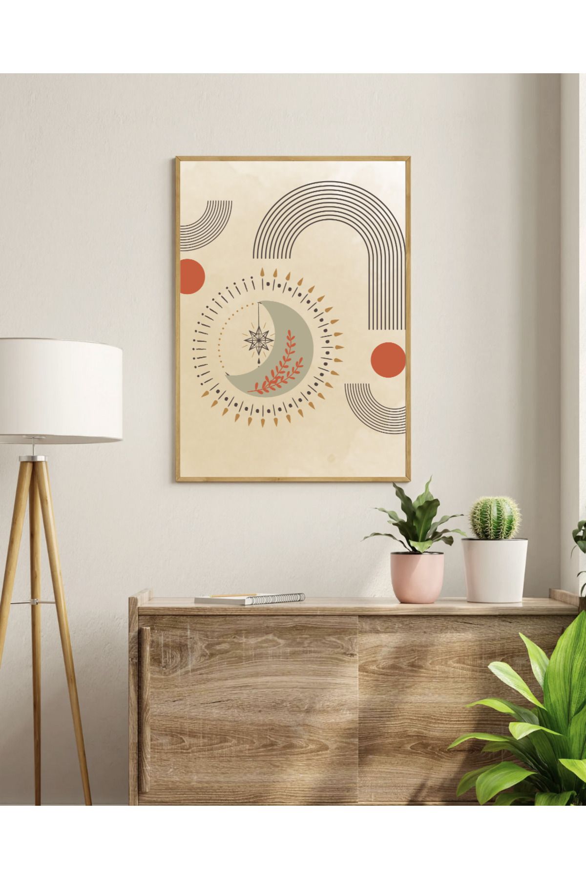 Tuba Decor Tek parça Ahşap Çerçeve Görünümlü MDF Tablo