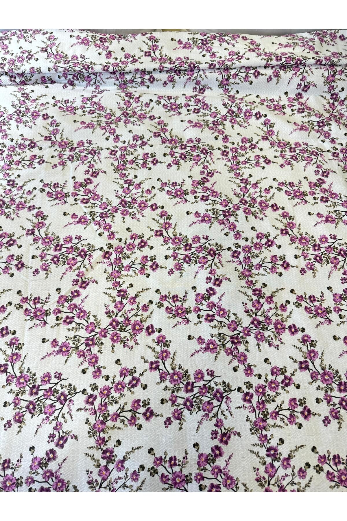 ŞENER HOME-Plum Branch Pattern Printed 150X240 Cm. Single Single Pike 6