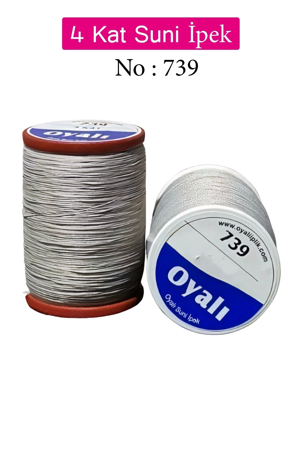 Royaleks Oyalı 4 Kat Suni İpek İplik İğne Oyası Boncuk İpi Tığ Oyası No:739
