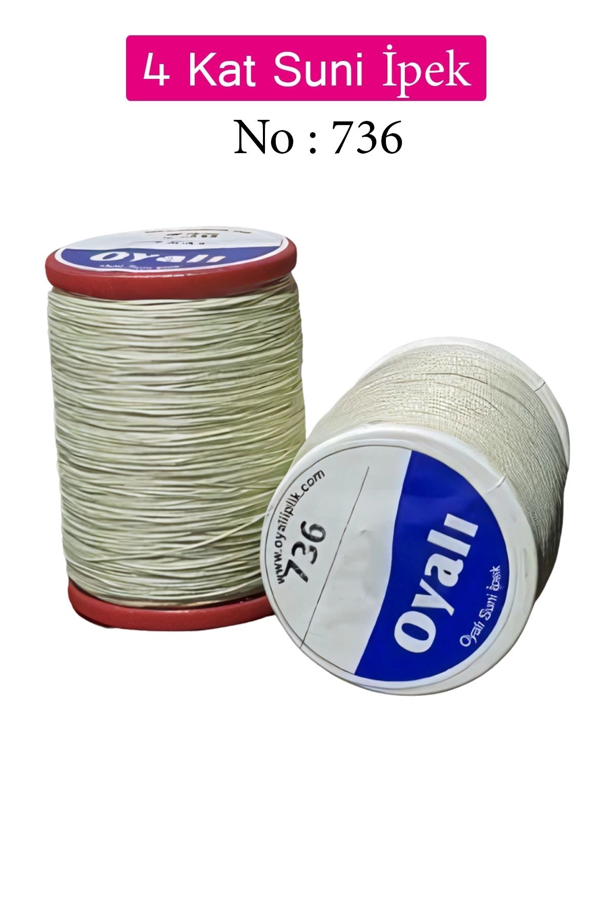 Royaleks Oyalı 4 Kat Suni İpek İplik İğne Oyası Boncuk İpi Tığ Oyası No:736