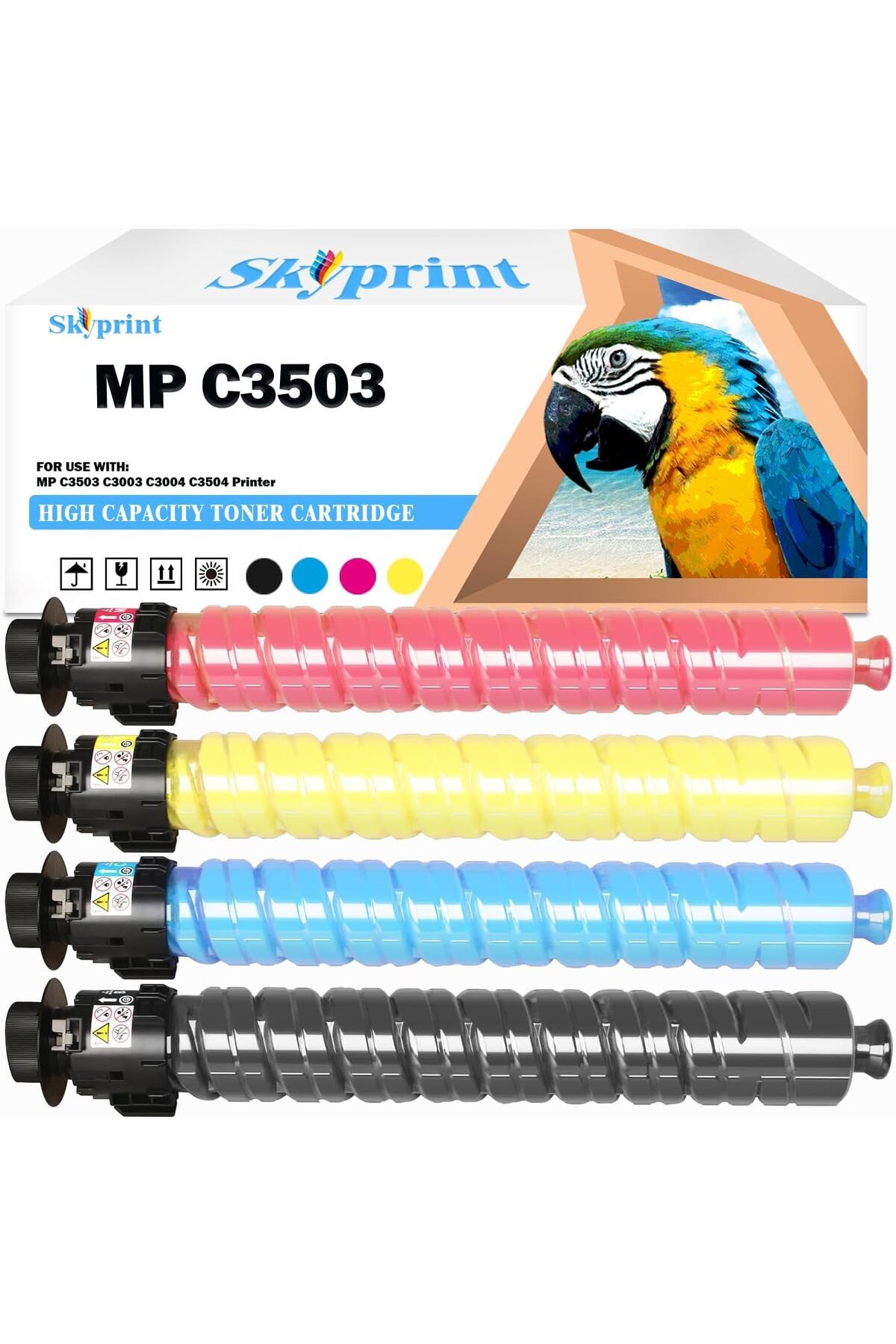 Ricoh MP C3503 C3003 C3004 C3504 Printer Cartridge.(4-Pack