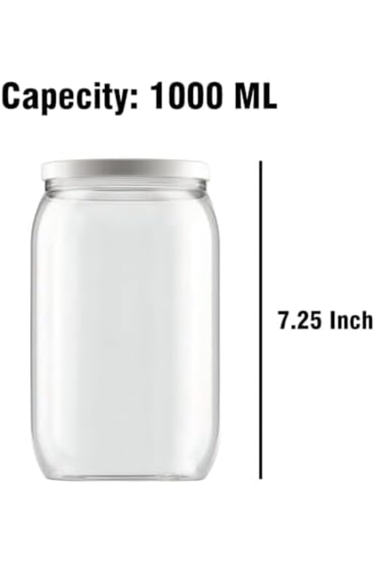 Generic-Glass Cookie Jar With Lid- Candy Jar- Large Cookie Jar- Set Of 6 - Easy To Use And Clean - Perfect F 4
