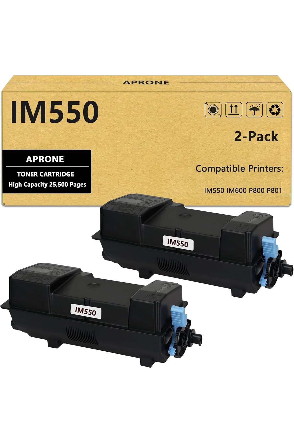 Ricoh MUADİL IM550 IM600 for IM600SRF IM550F P800 P801 High Capacity (25500 Pages,2-Pack)
