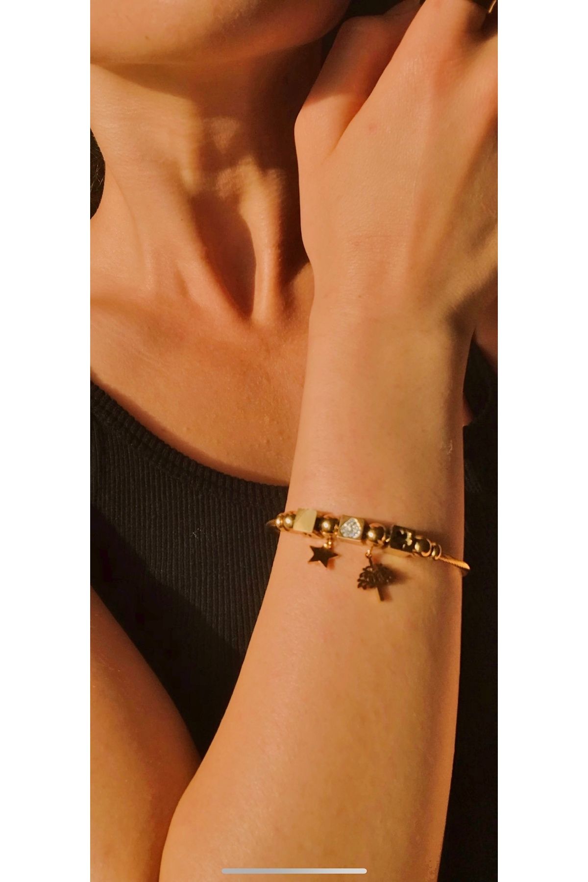 Vamos Jewelry Çelik Kararmaz Zirkon Taşlı Bileklik