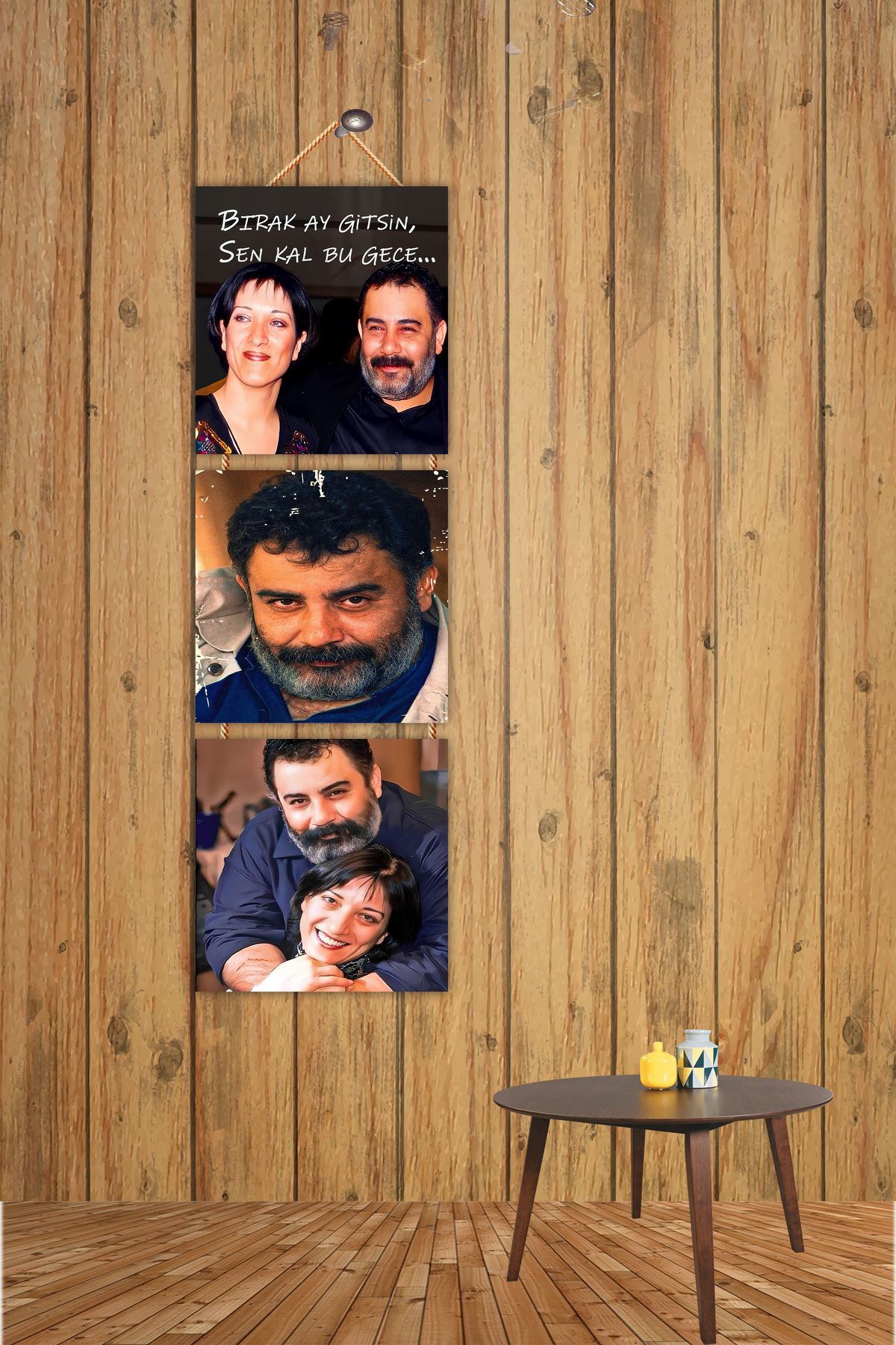 TAKIFİX Ahmet Kaya Sözler Temalı 3 Adet İpli MDF Tablo