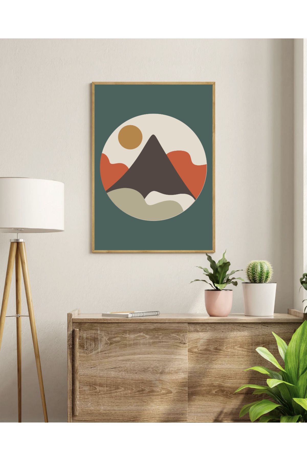 Tuba Decor Tek parça Ahşap Çerçeve Görünümlü MDF Tablo