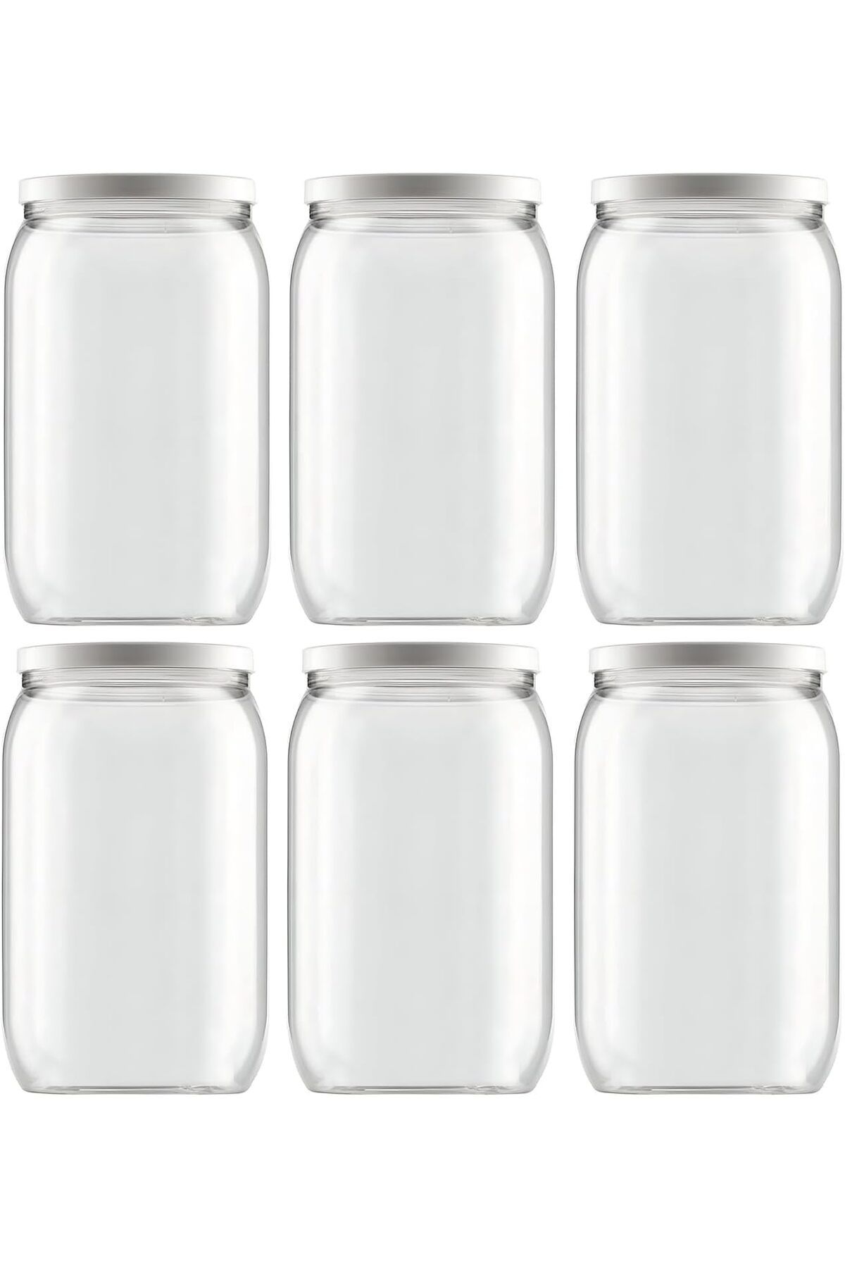Generic-Glass Cookie Jar With Lid- Candy Jar- Large Cookie Jar- Set Of 6 - Easy To Use And Clean - Perfect F 1