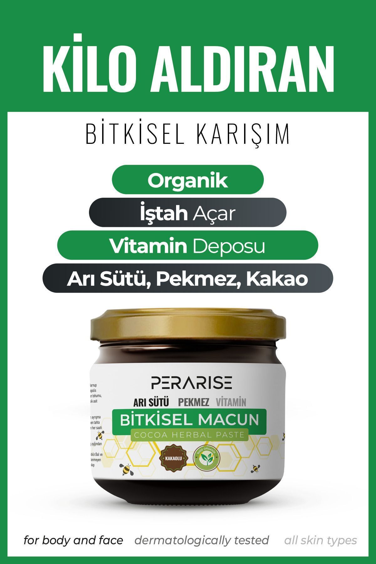 Elisa Bitkisel Kakaolu Pekmez Iştah Açıcı Arı Sütü Vitamin Organik Macun 230 gr