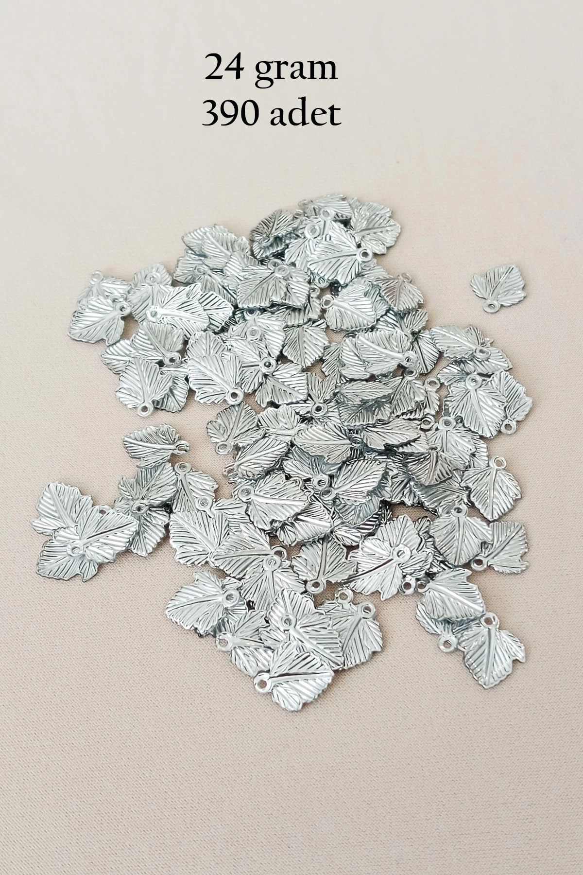 Royaleks Oya Abiye Bileklik Kolye Pleksi Metalik Plastik Pul Gümüş Renk 24 gram 390 adet - BNC567