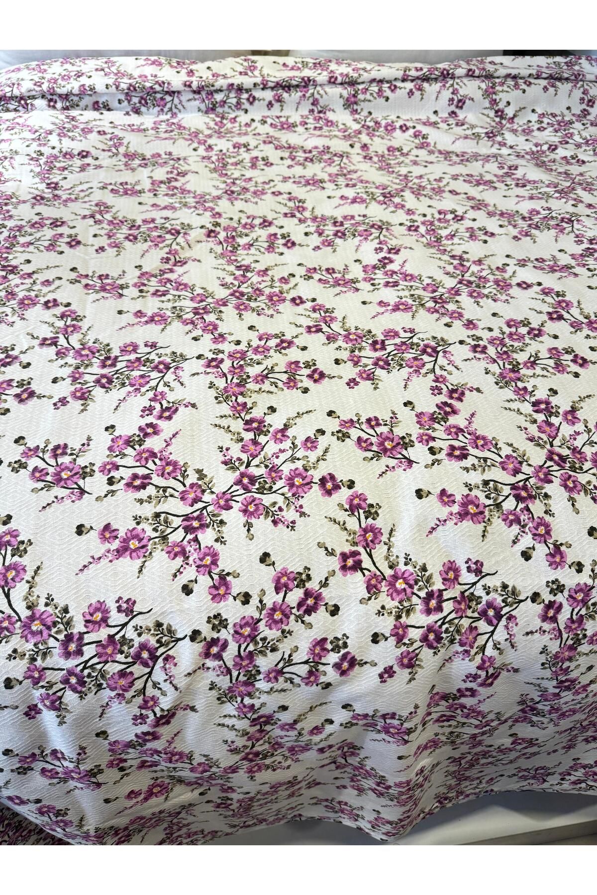 ŞENER HOME-Plum Branch Pattern Printed 150X240 Cm. Single Single Pike 5